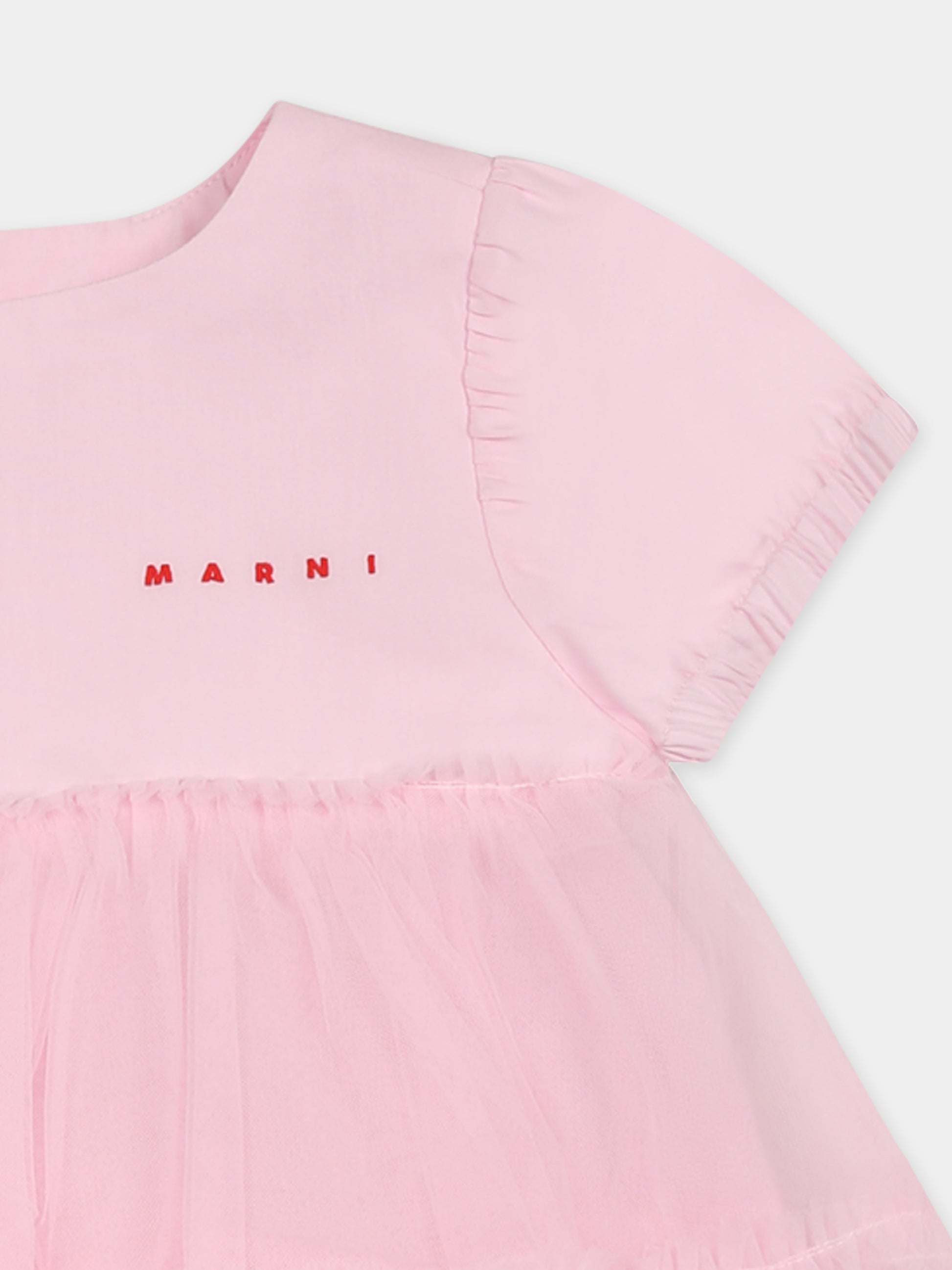 Vestito rosa per neonata con logo,Marni Kids,M01439 M00U0 MD294D 0M347
