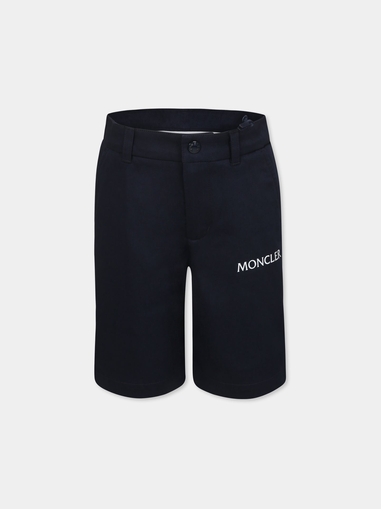 Shorts blu per bambino con logo,Moncler Kids,K1954 2B00002 597G4 744