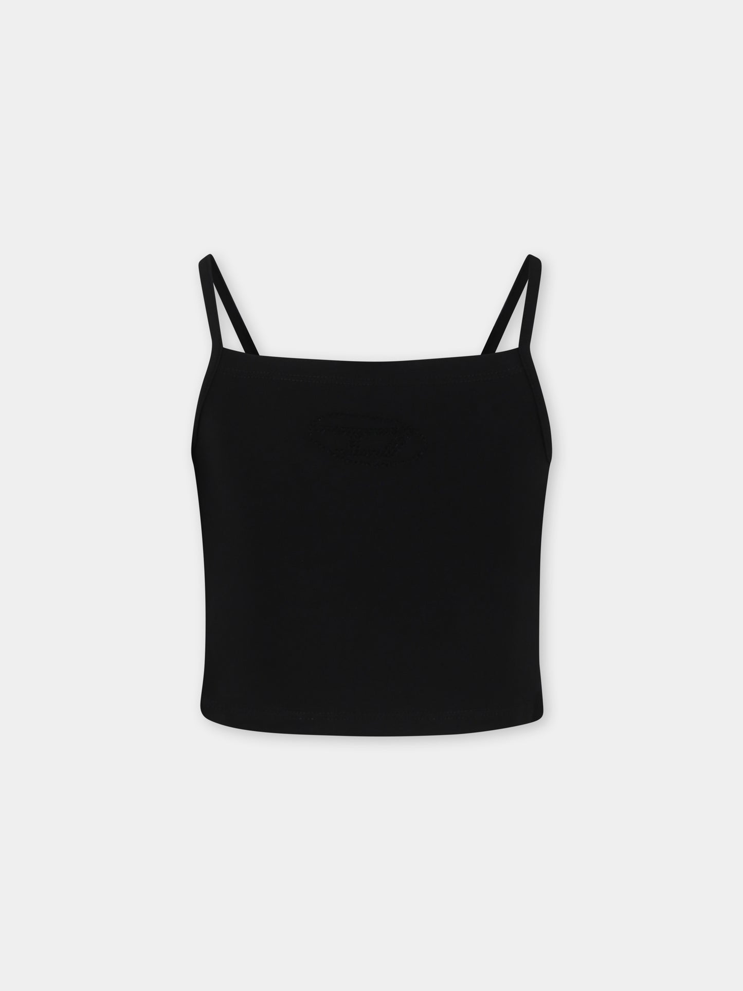 Black top for girl with logo