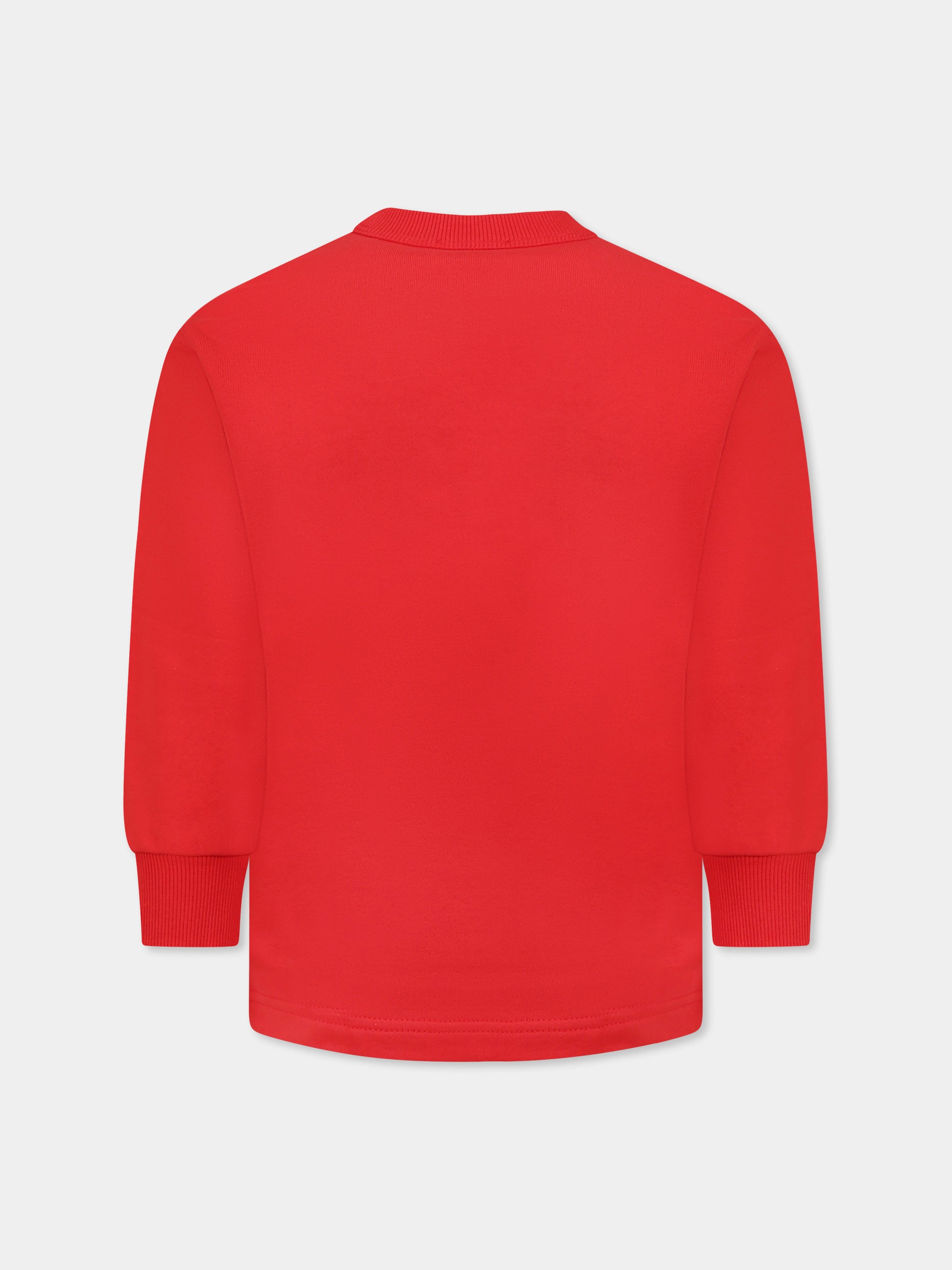 Felpa rossa per bambino con logo,Diesel,J02024 KYAVF K457