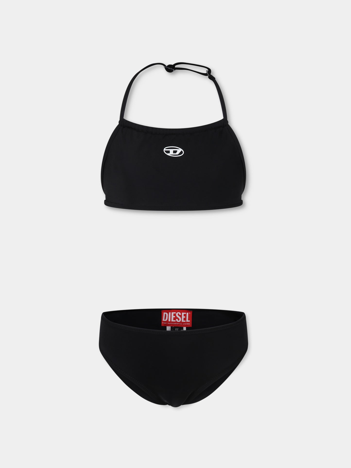 Black bikini for girl with logo