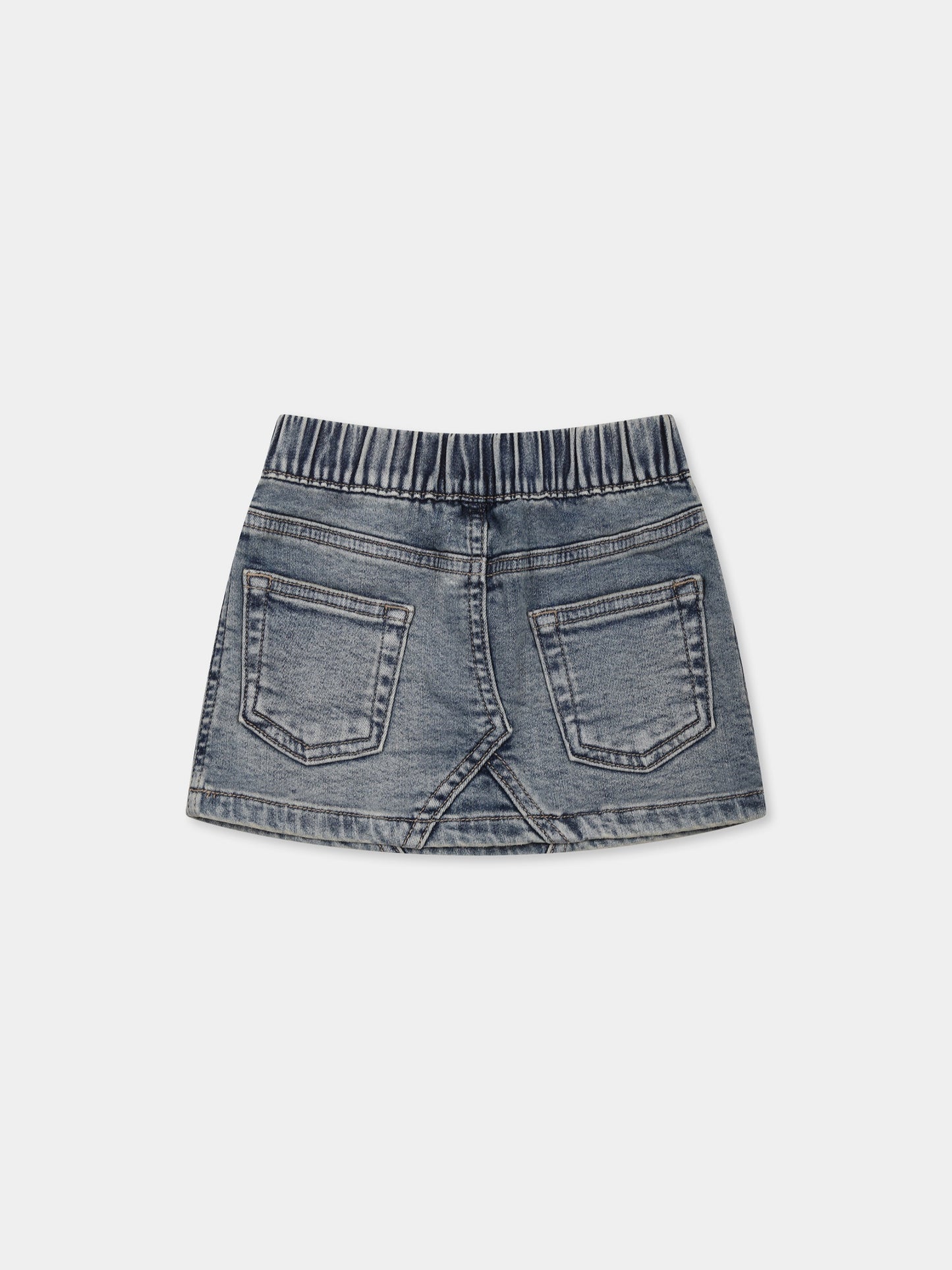Denim skirt for baby girl with logo