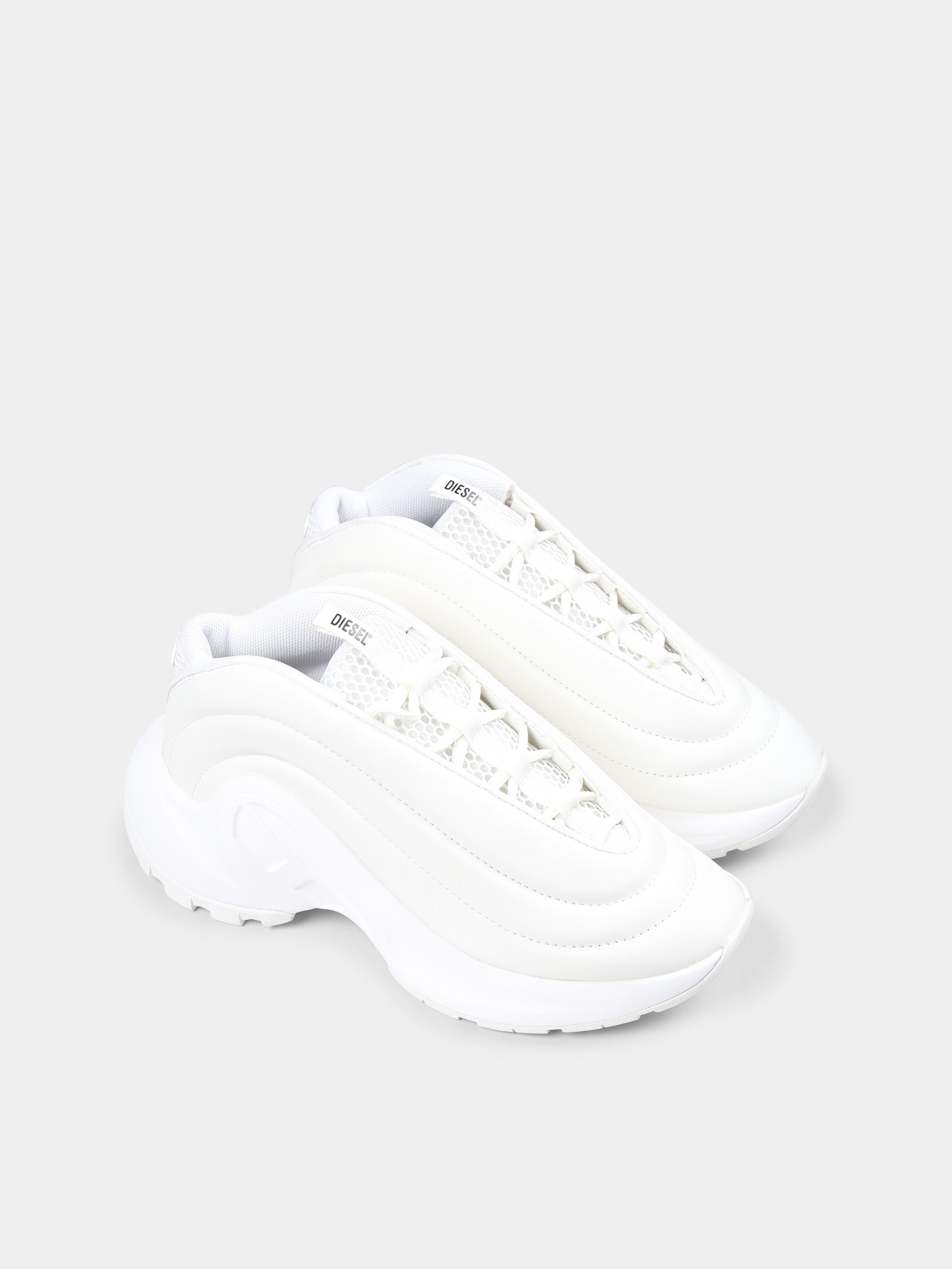 Sneakers bianche per bambini con logo,Diesel,BC0586 P6691 T1003