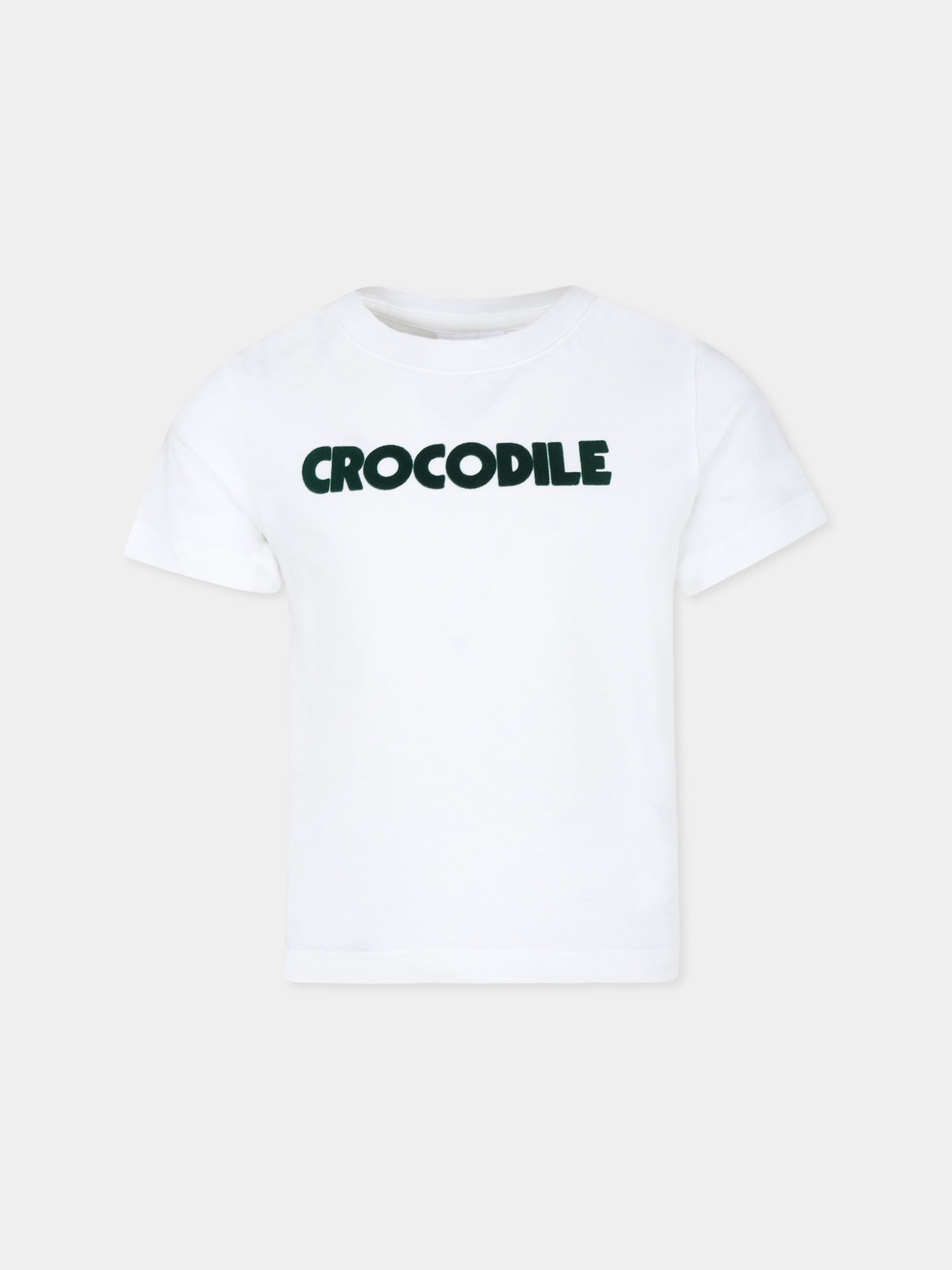 T-shirt bianca per bambino con coccodrillo,Lacoste,TJ7951 001