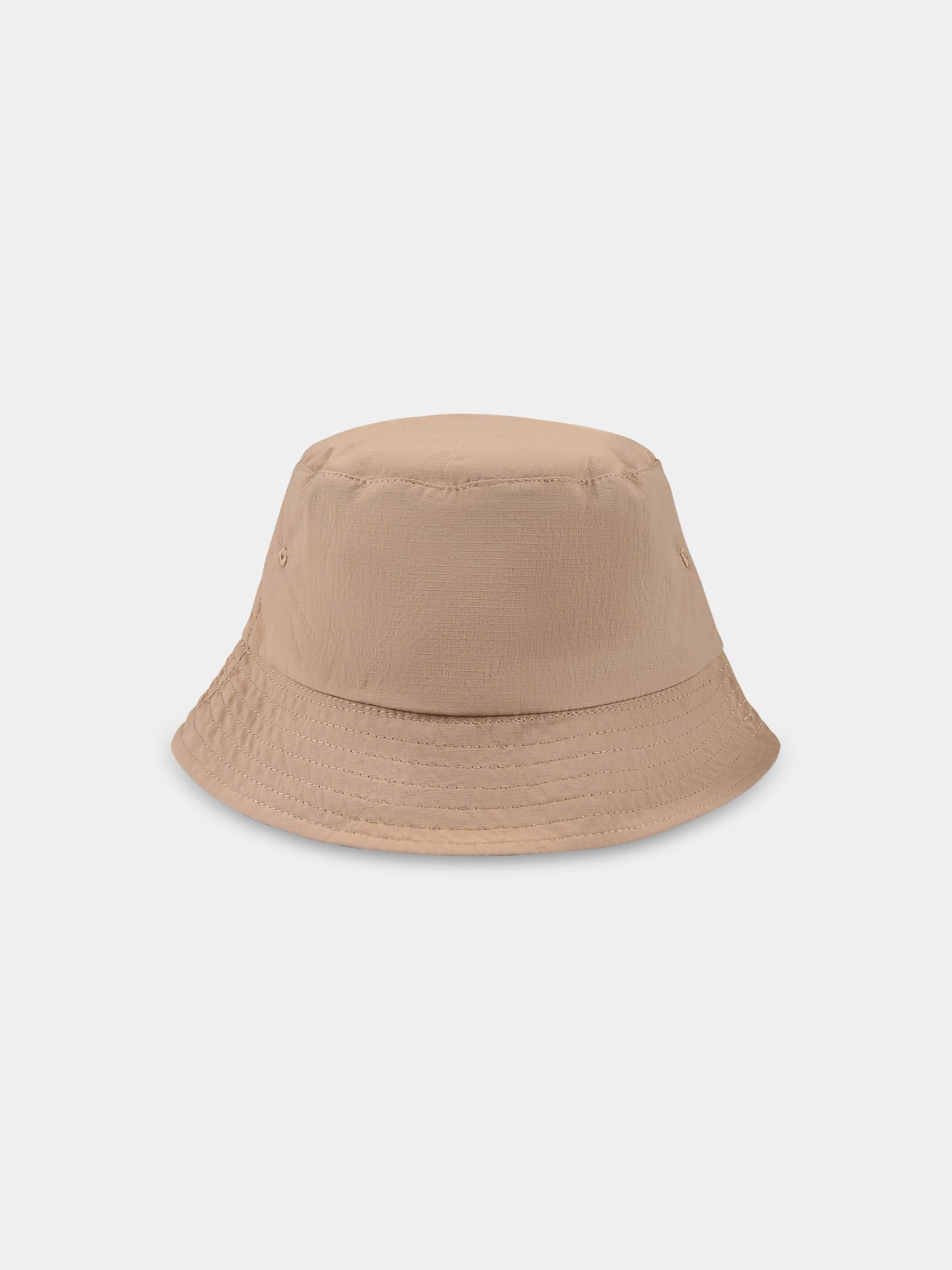 Brown cloche for boy with logo
