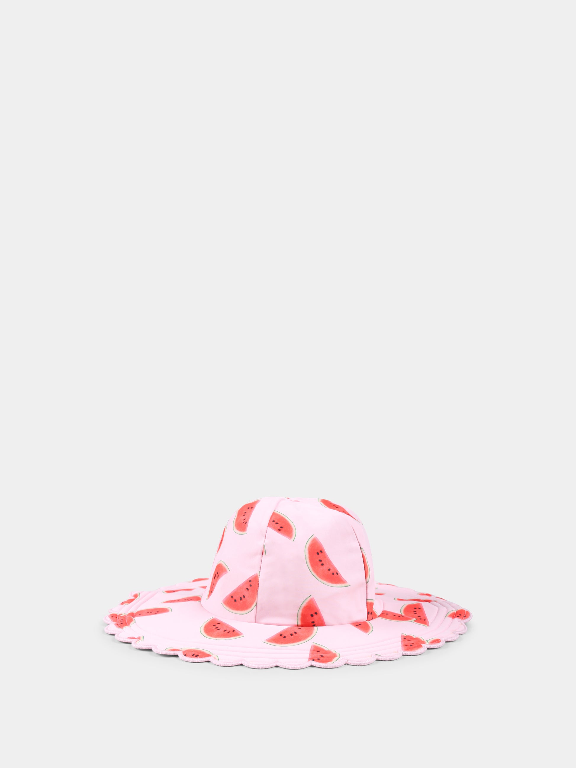 Cloche rosa Nuka per bambina con stampa anguria all over,Molo,7S25Y303 9241