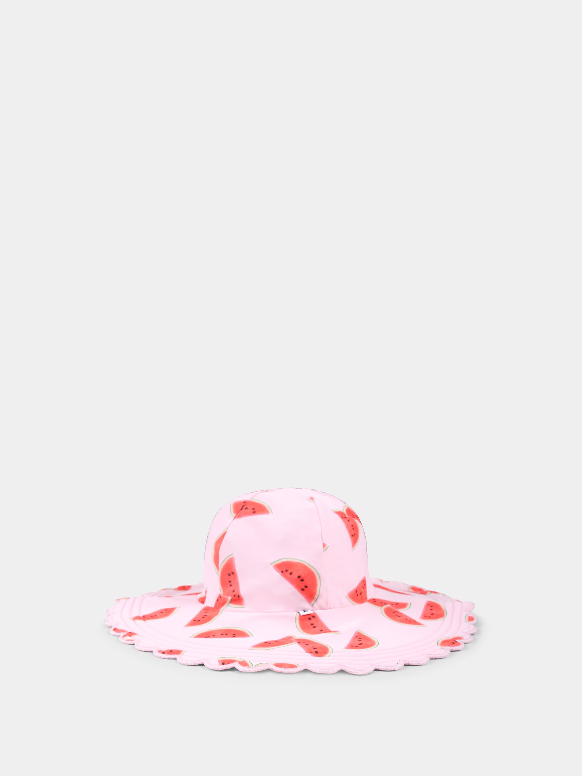 Cloche rosa Nuka per bambina con stampa anguria all over,Molo,7S25Y303 9241