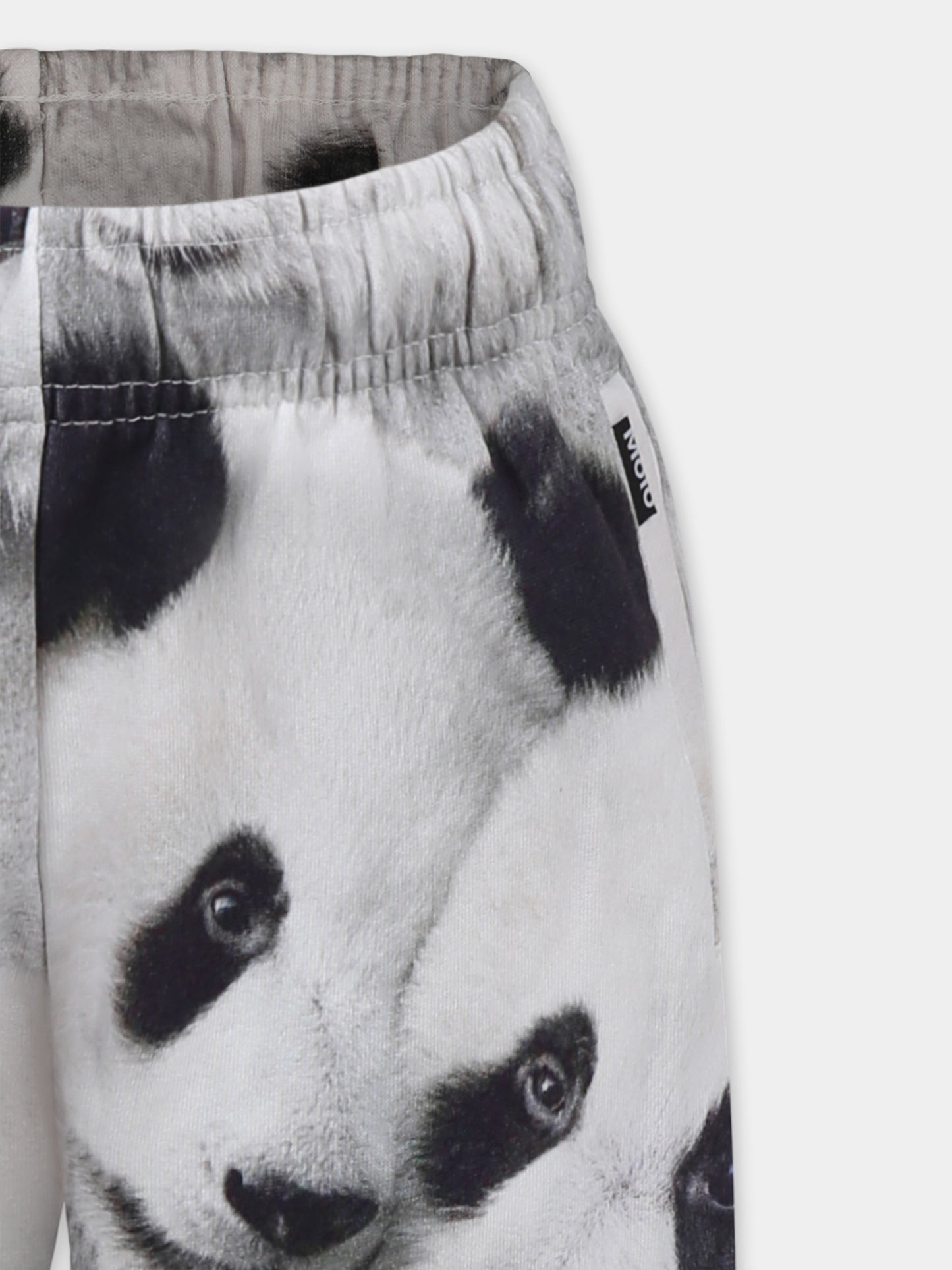 Pantaloni bianchi Adan per bambini con stampa panda,Molo,6S25I205 9274