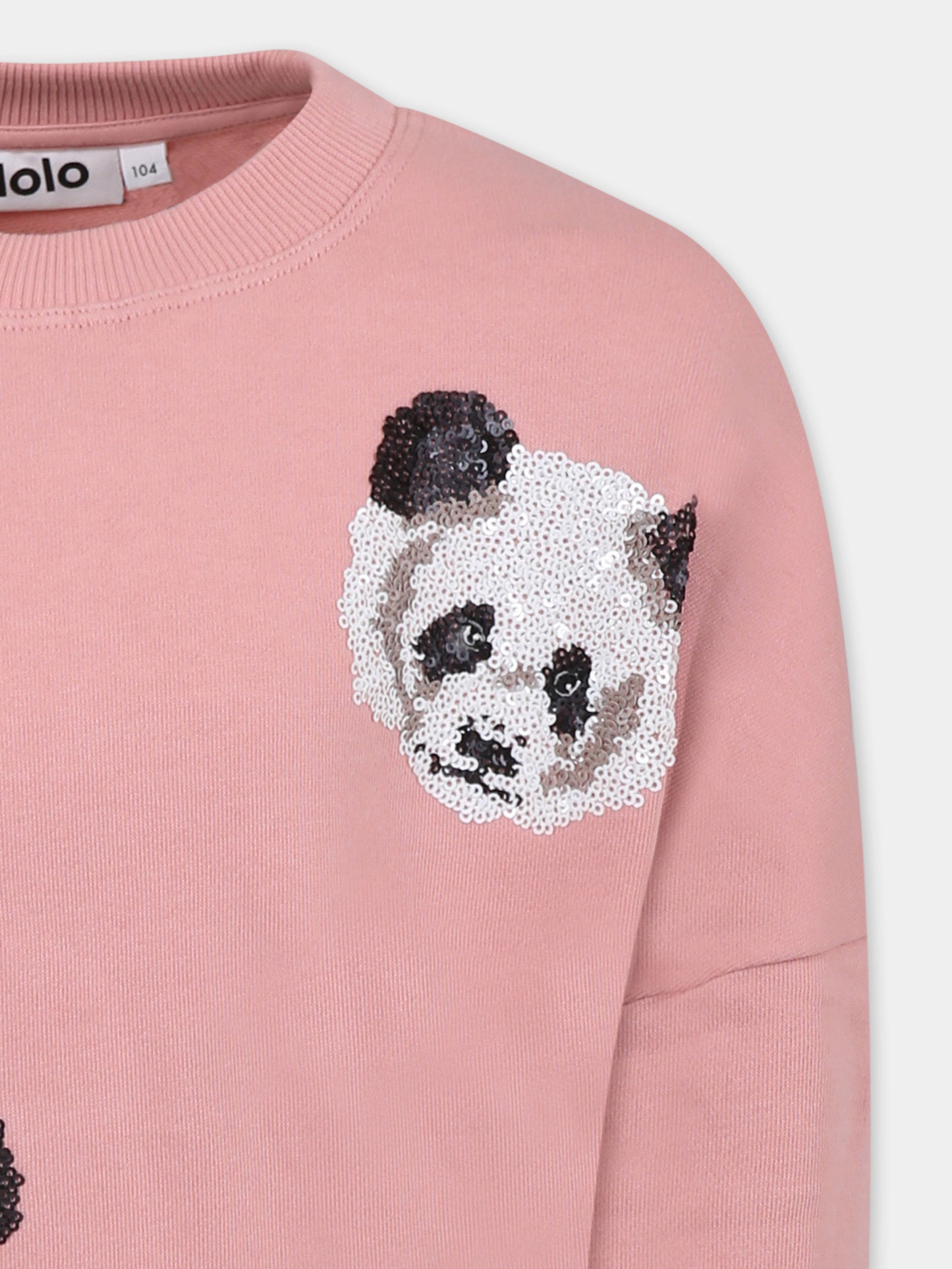 Felpa rosa Marika per bambina con panda,Molo,2S25J207 8283