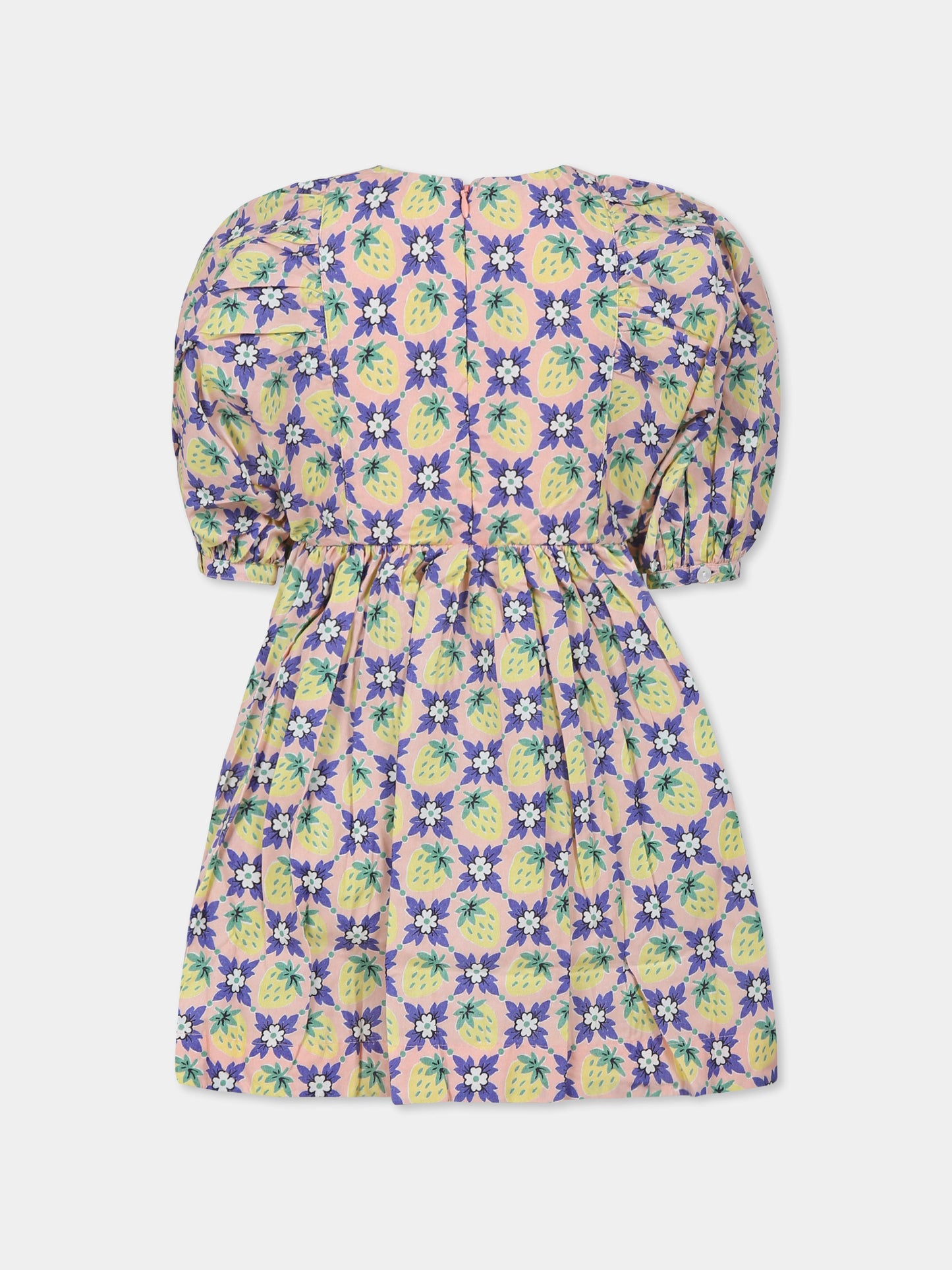 Vestito Caio multicolor per bambina con fragole e fiori,Molo,2S25E115 9267