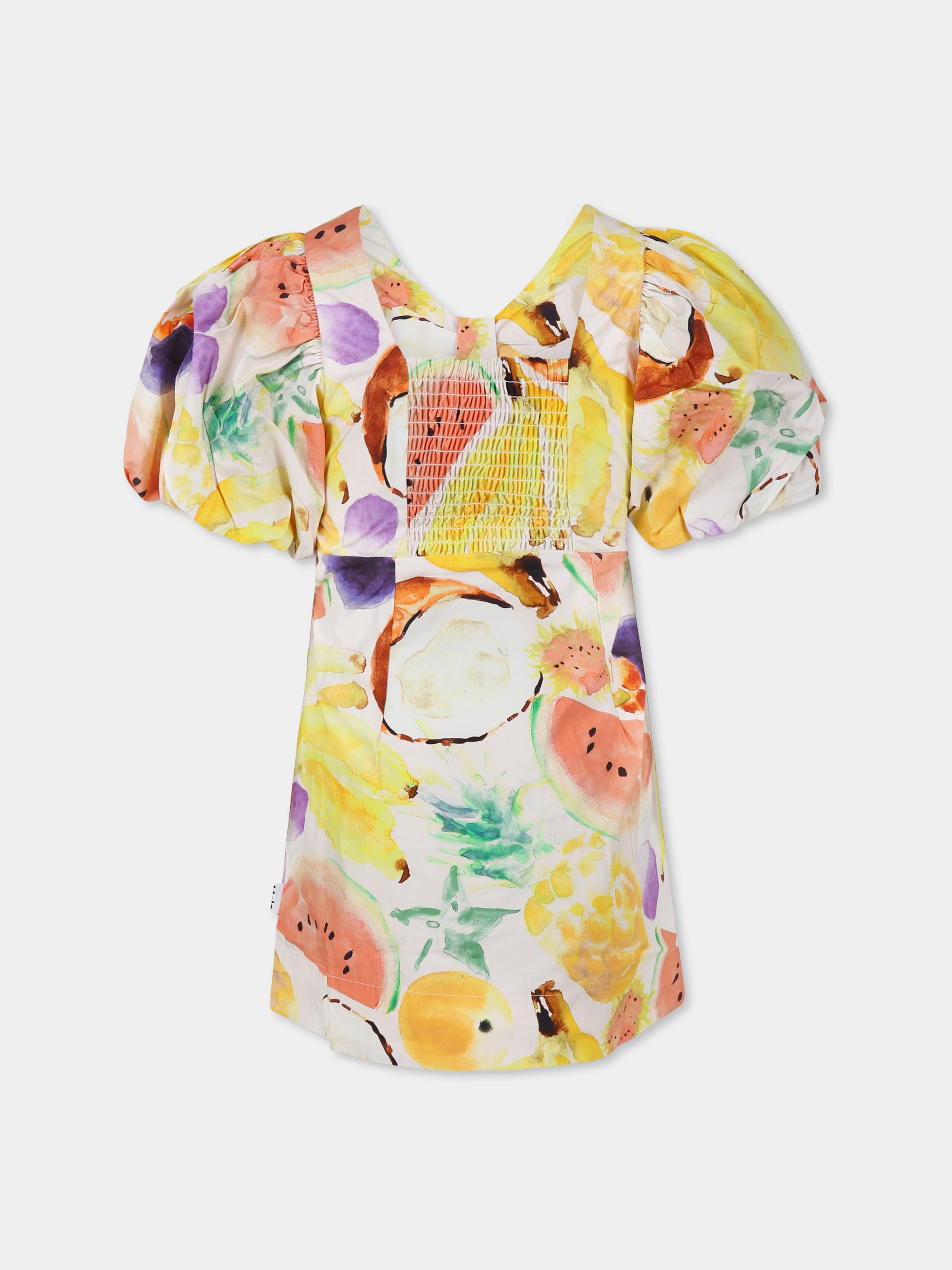 Vestito Cissy multicolor per bambina con stampa frutta,Molo,2S25E123 9264