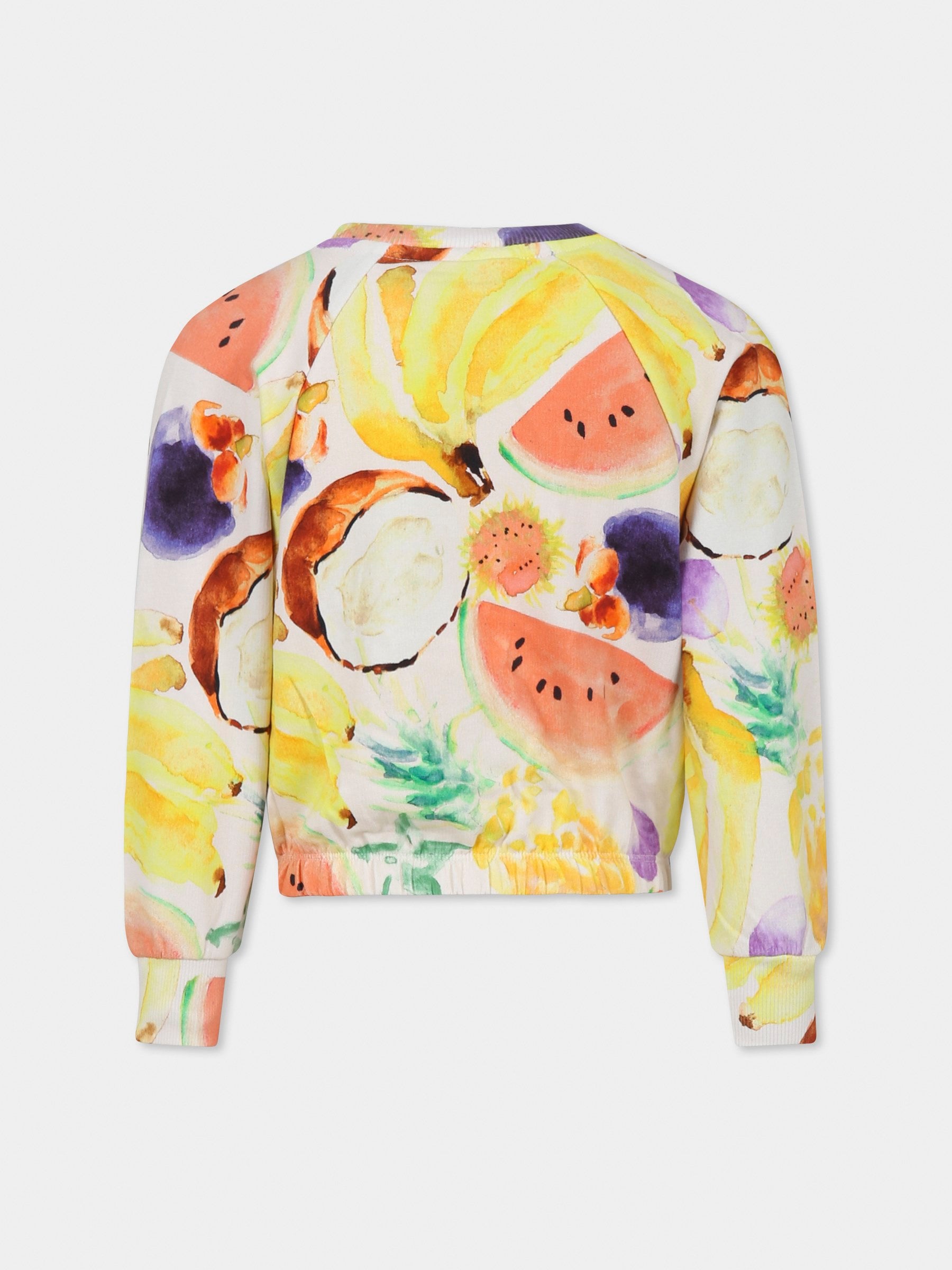 Felpa cropped Malinda multicolor per bambina con frutta,Molo,2S25J210 9264