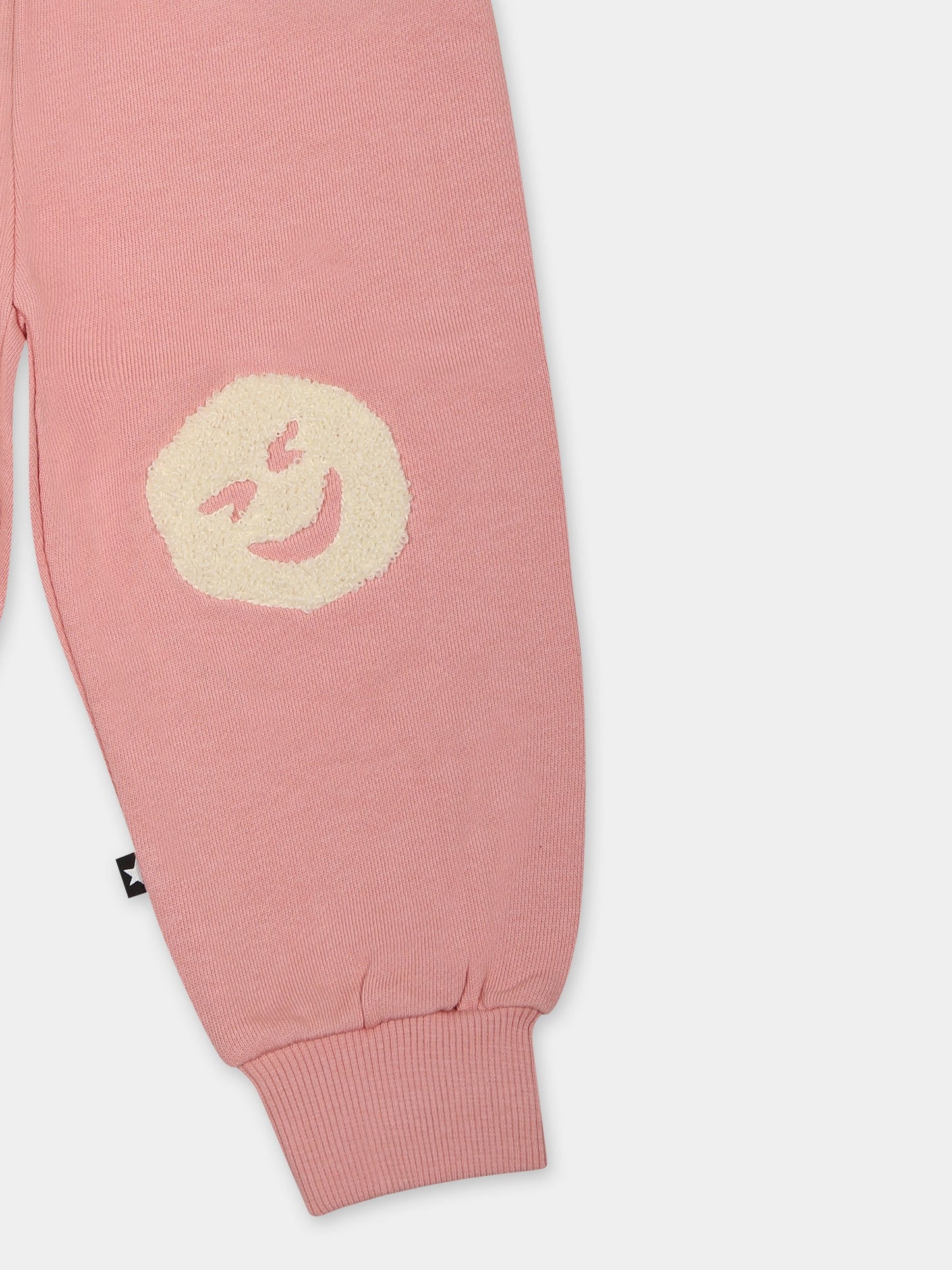 Pink trousers for babykids with smile