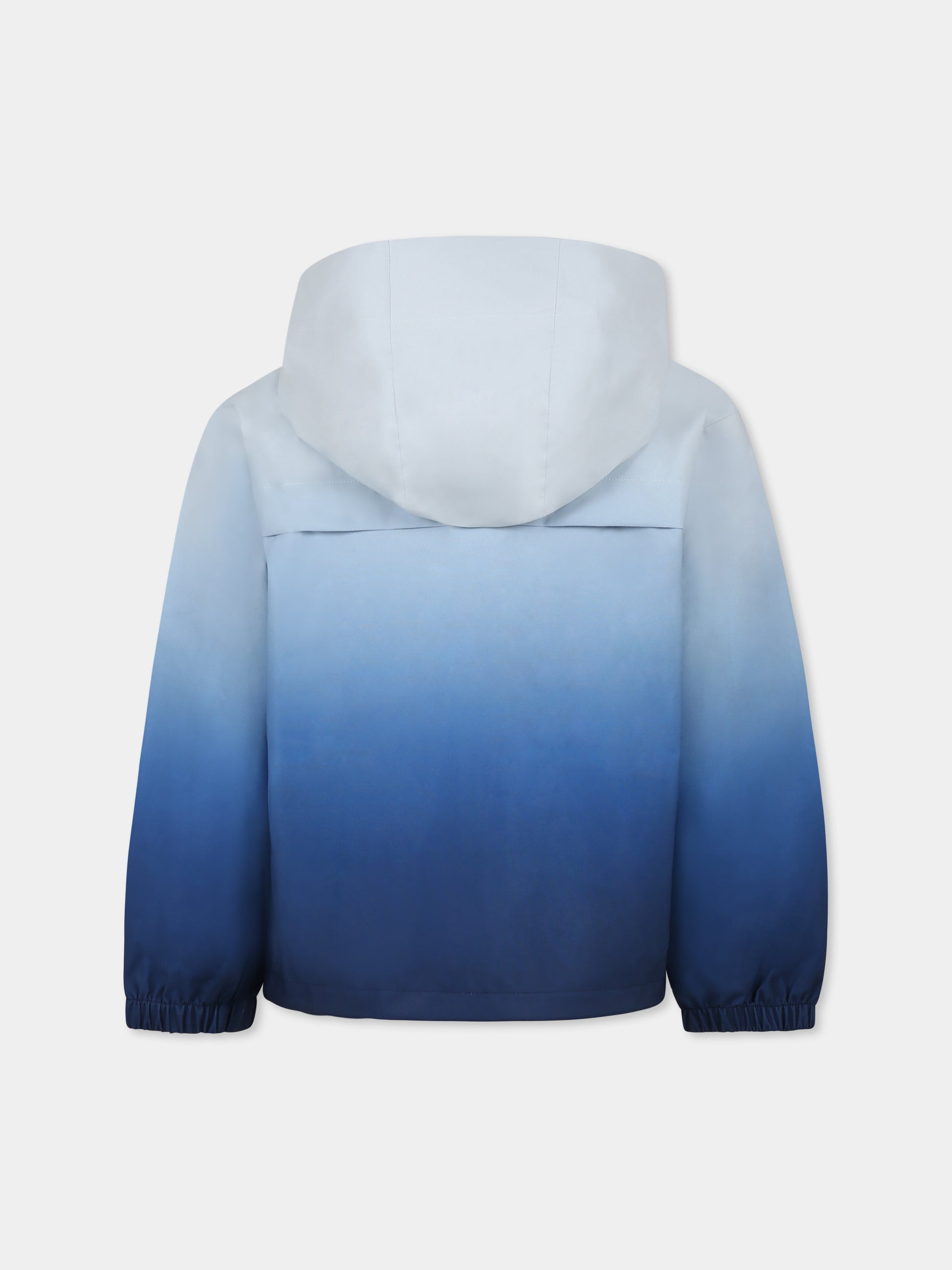 Giacca a vento Horizon celeste per bambino con logo,Molo,5S25M102 3931