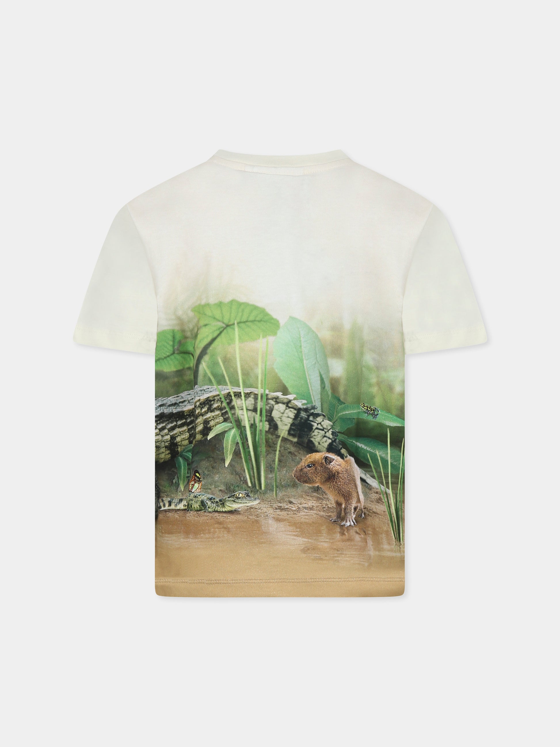 T-shirt Rubin avorio per bambino con stampa capibara,Molo,1S25A207 3864