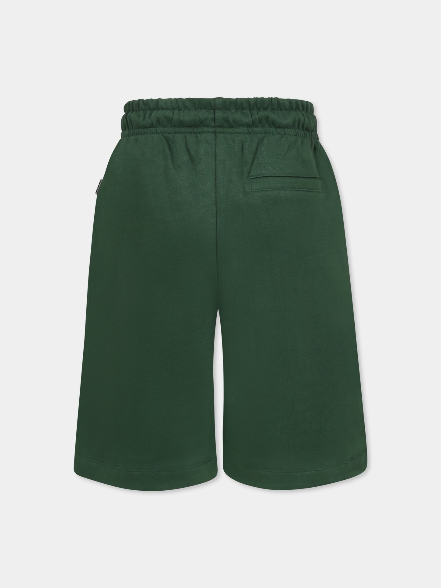Green shorts for boy with writing