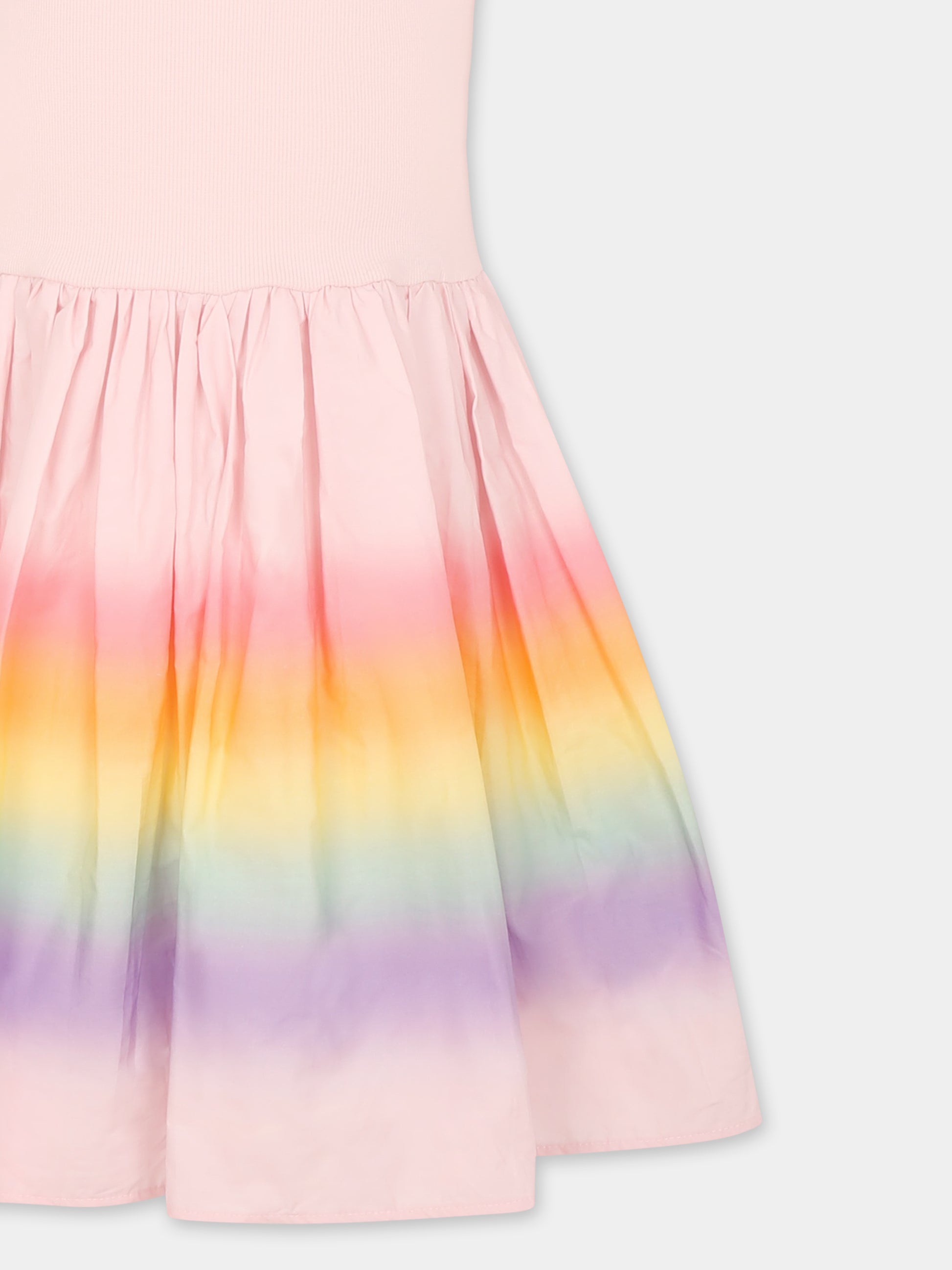 Vestito Cassandra rosa per bambina con arcobaleno,Molo,2S25E125 3919