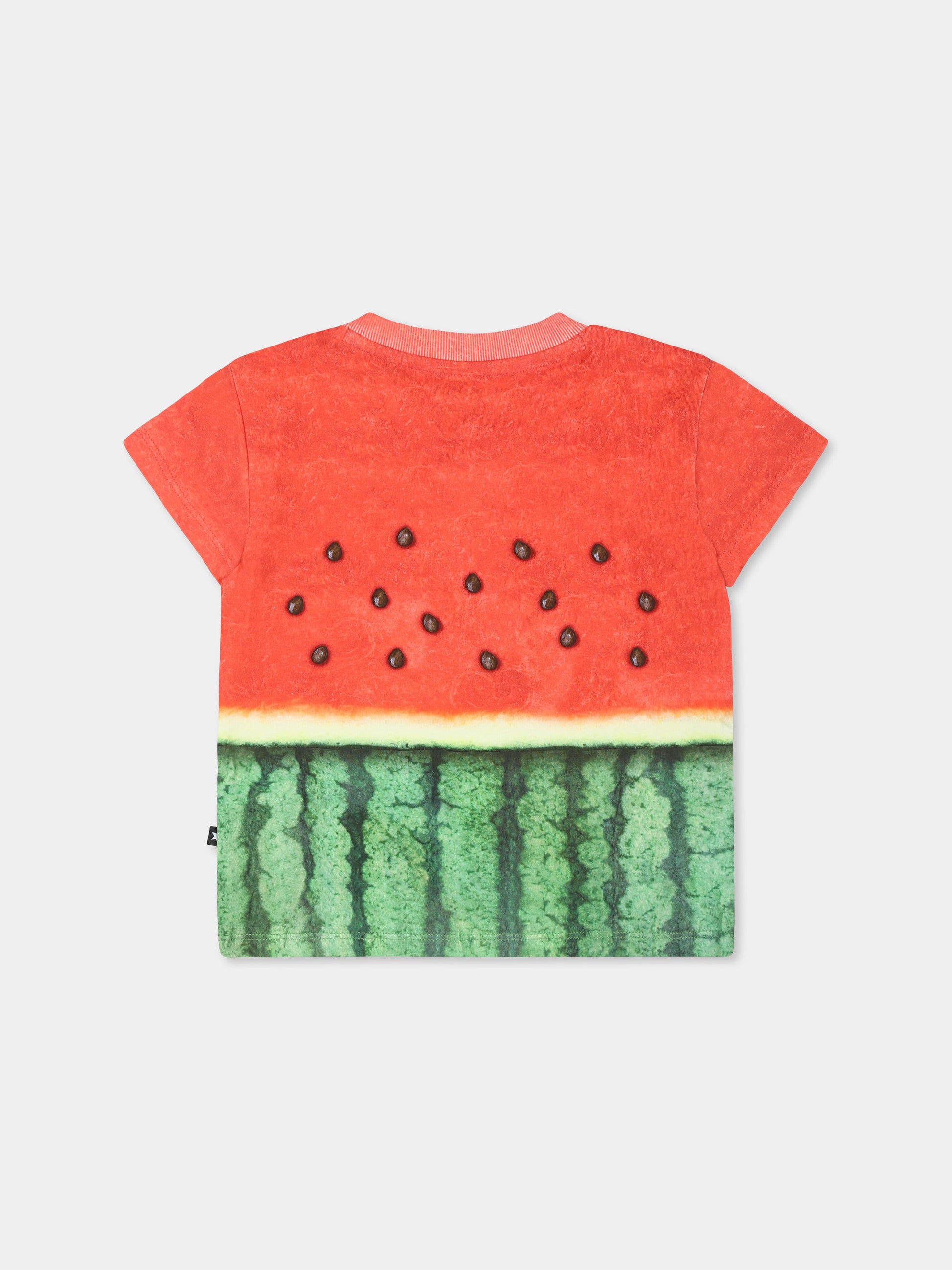 T-shirt Enzo rossa per neonati con stampa anguria,Molo,6S25A202 9341