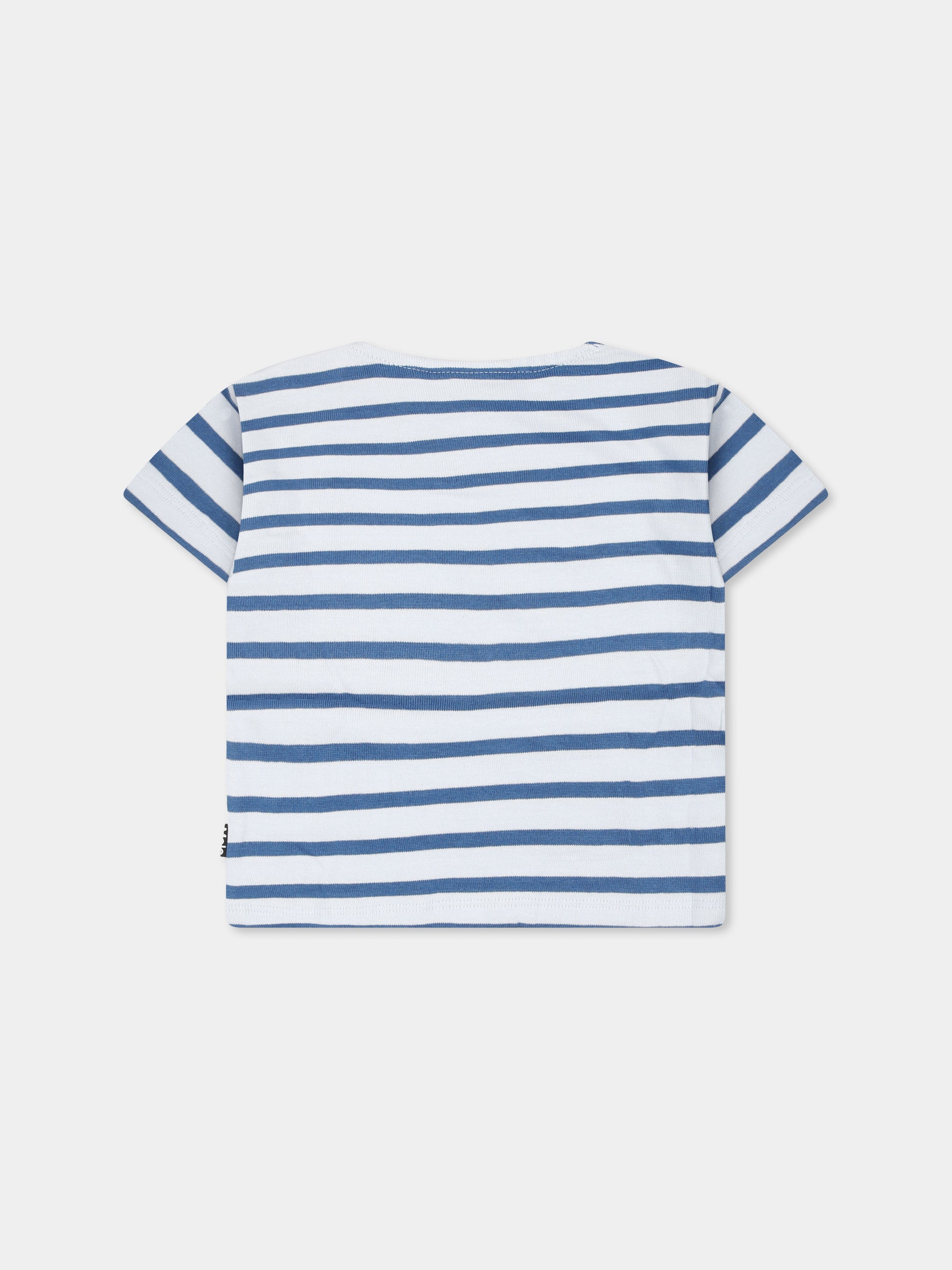 T-shirt Elvor celeste per neonato con smile,Molo,6S25A205 9313