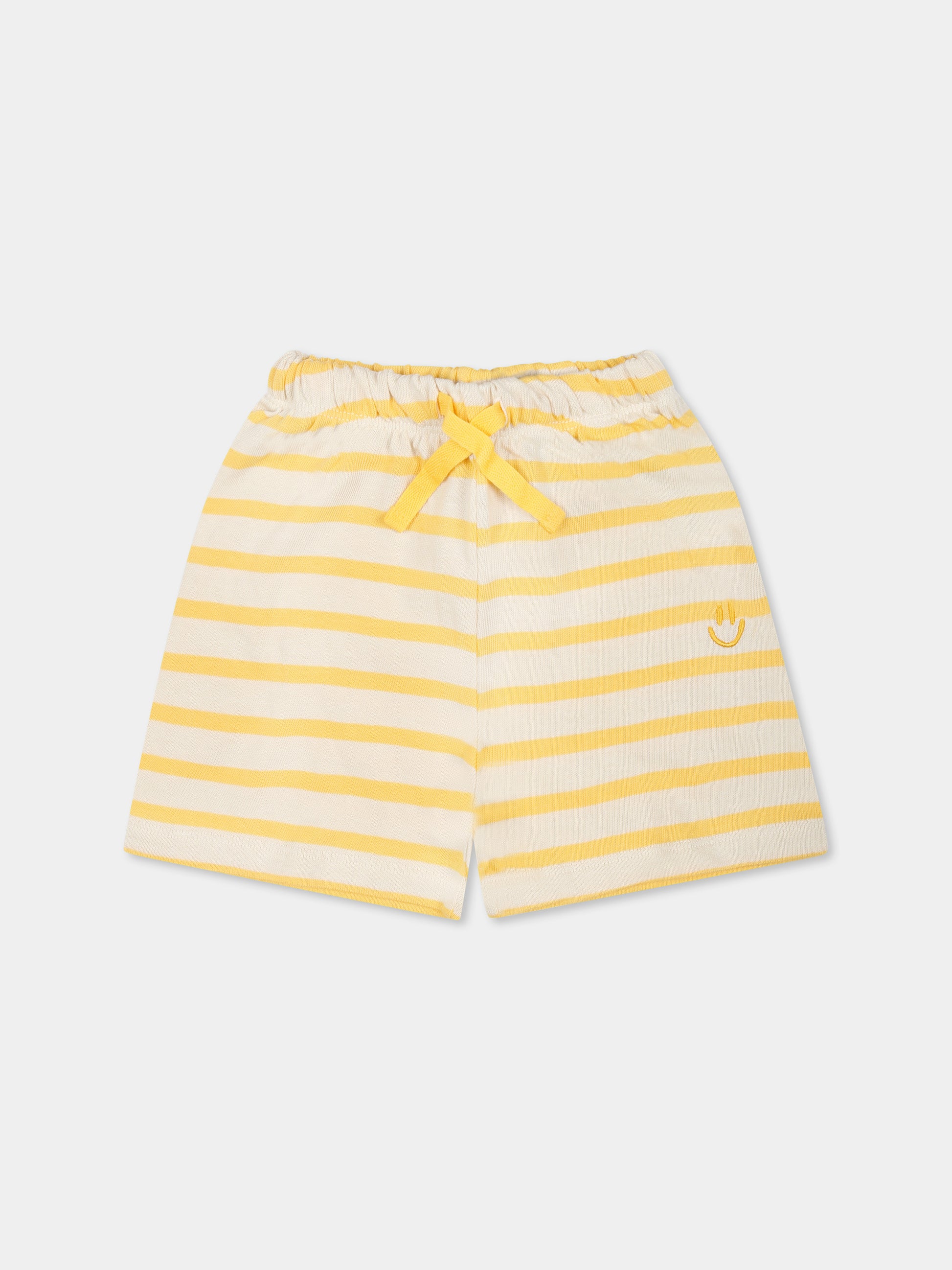 Shorts avorio per neonati con patch logato,Molo,6S25H202 9314