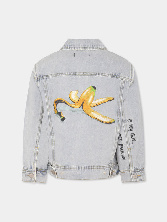Giubbotto di jeans Honore denim per bambini con banana,Molo,5S25M301 5480