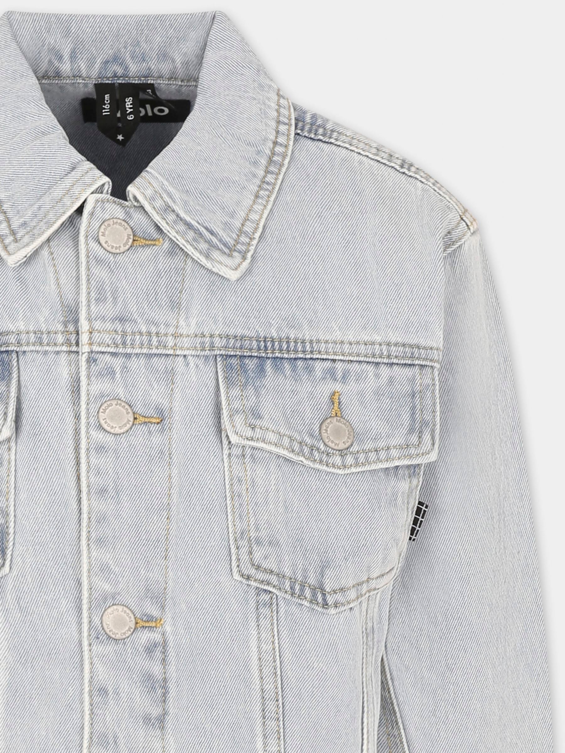 Giubbotto di jeans Honore denim per bambini con banana,Molo,5S25M301 5480