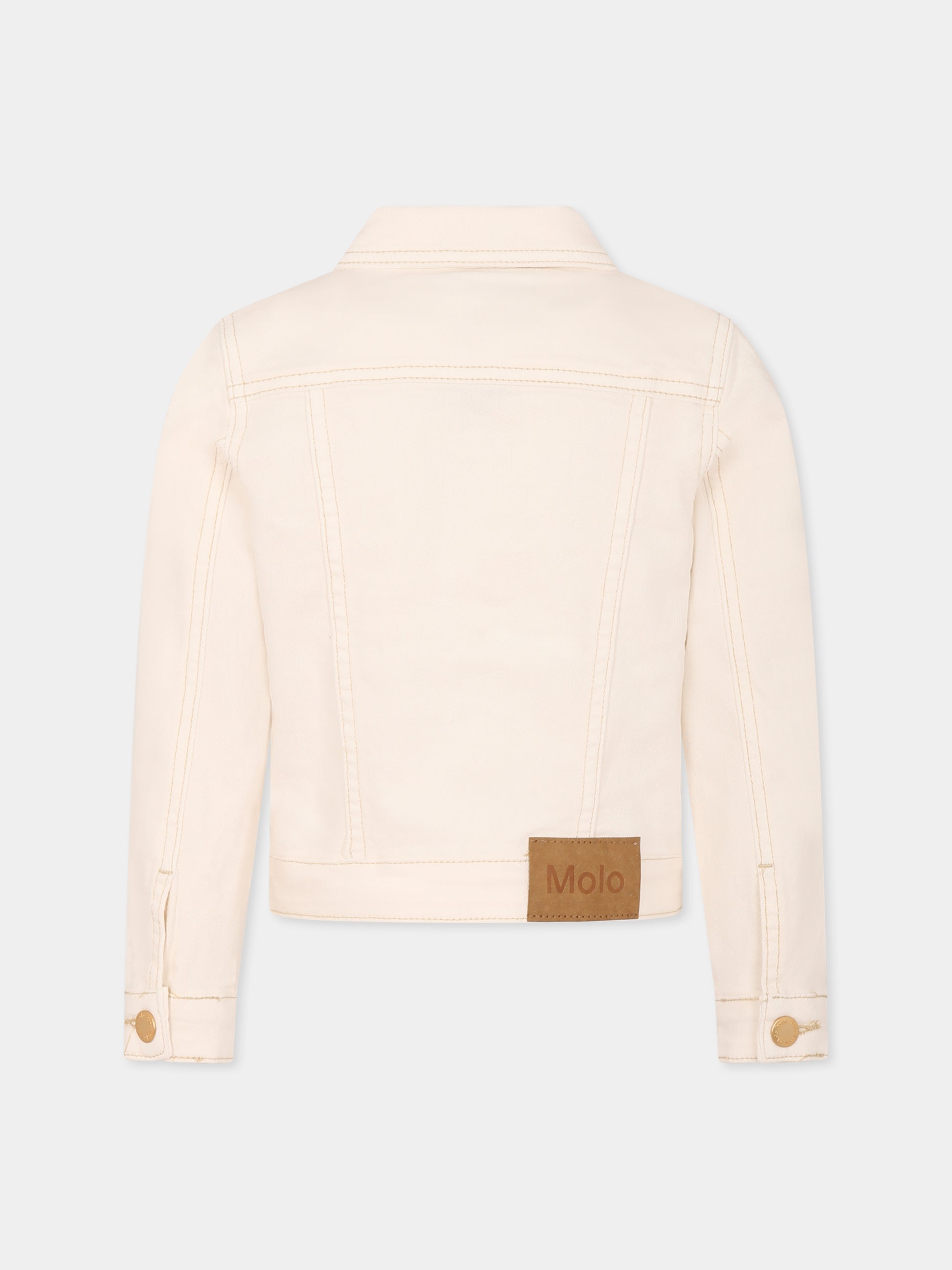 Giubbotto di jeans Heidi avorio per bambini,Molo,5S25M304 5474