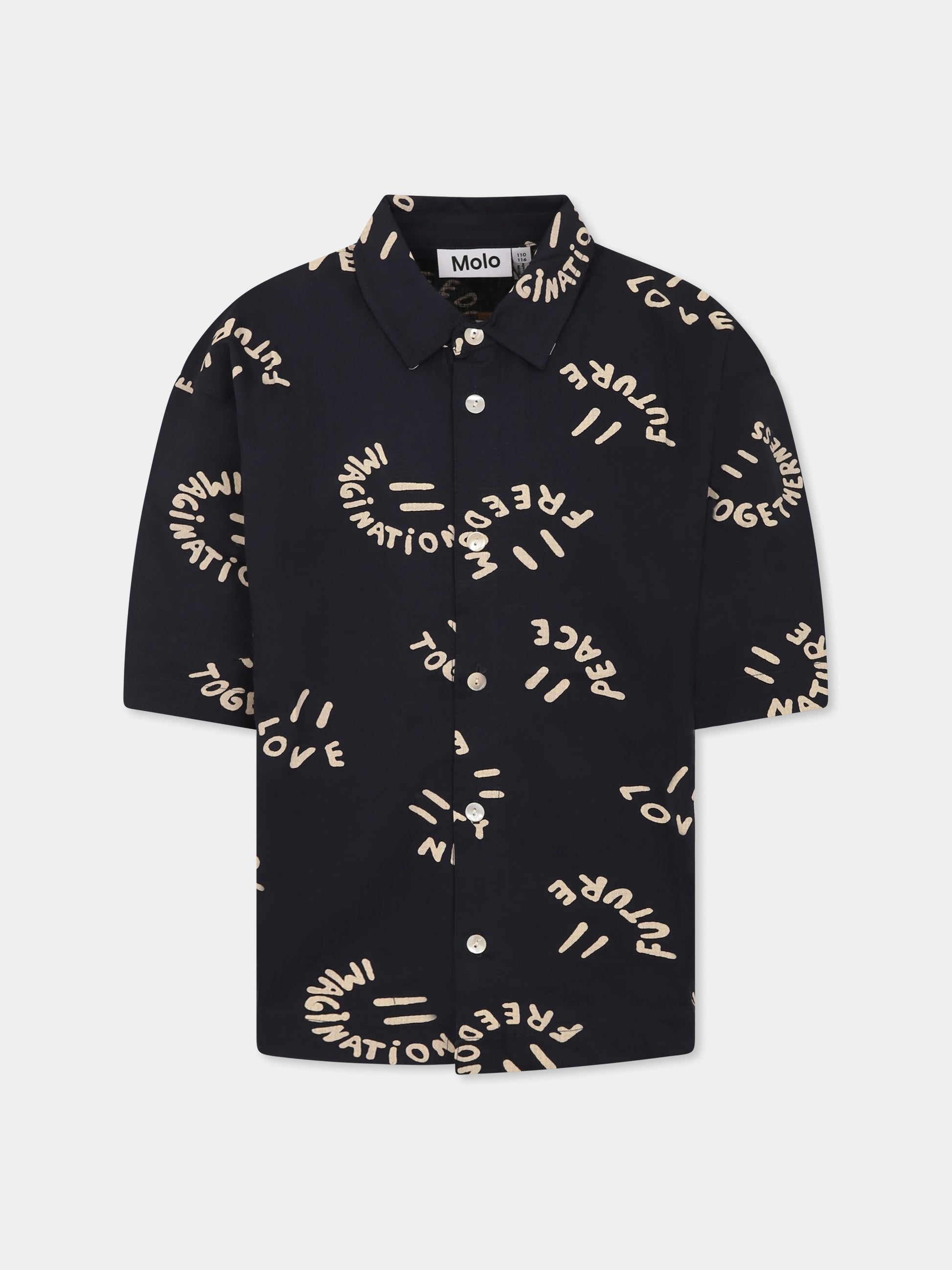 Camicia Richie blu per bambino con smile,Molo,1S25C204 9335