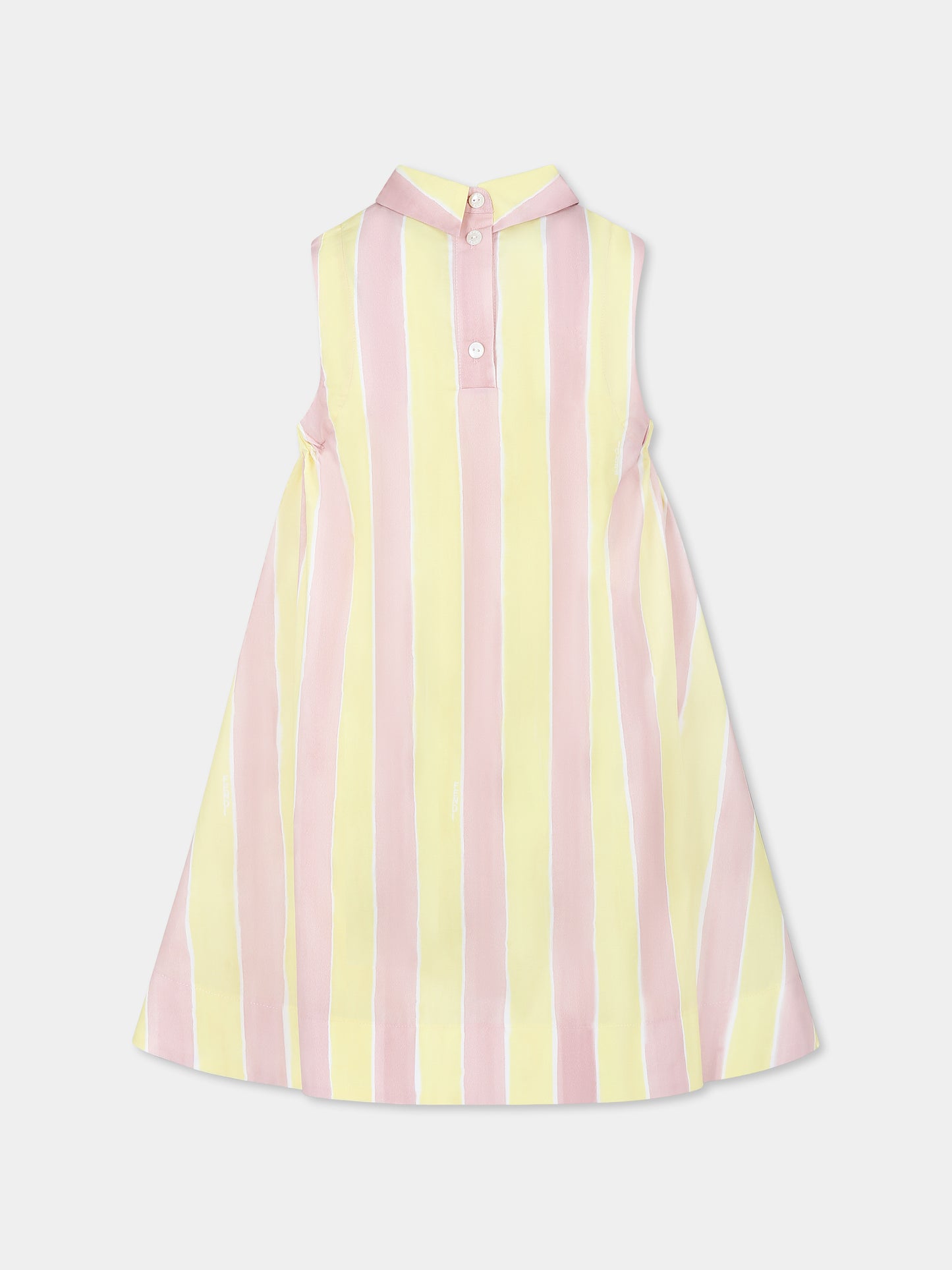 Multicolor dress for girl with logo