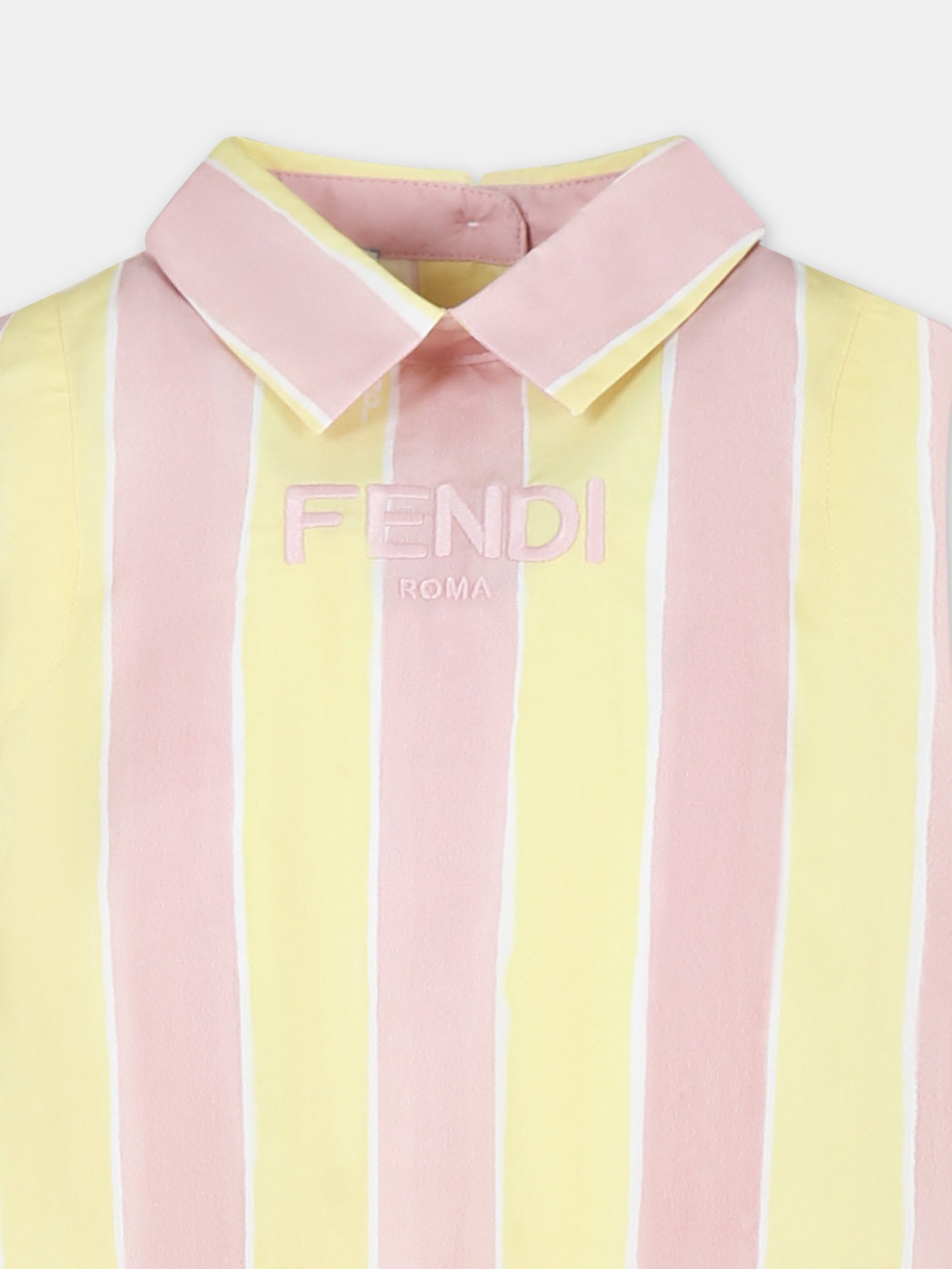 Multicolor dress for girl with logo