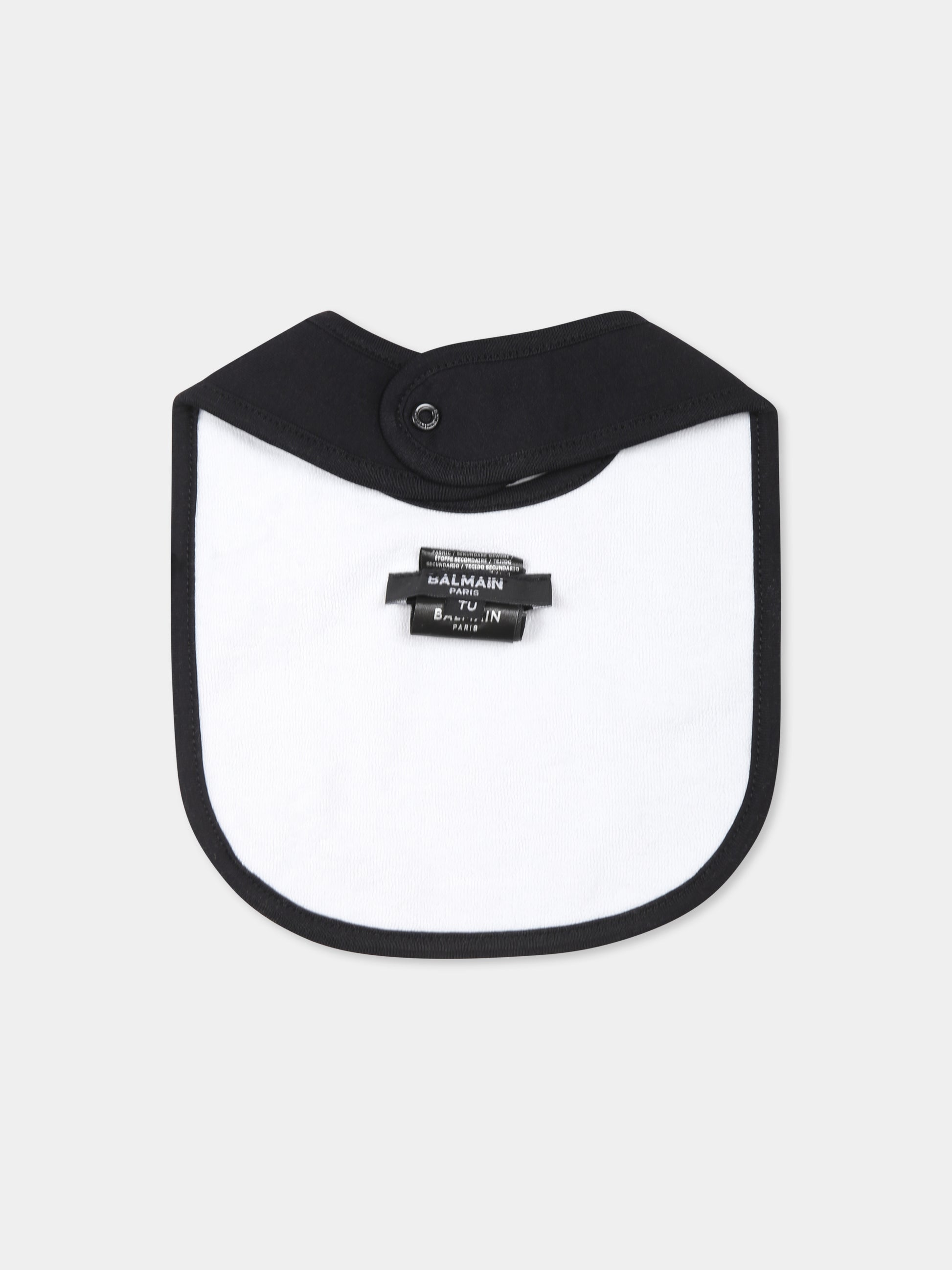 Set bavaglini multicolor per neonati con logo,Balmain Kids,BUB51A Z1751 999