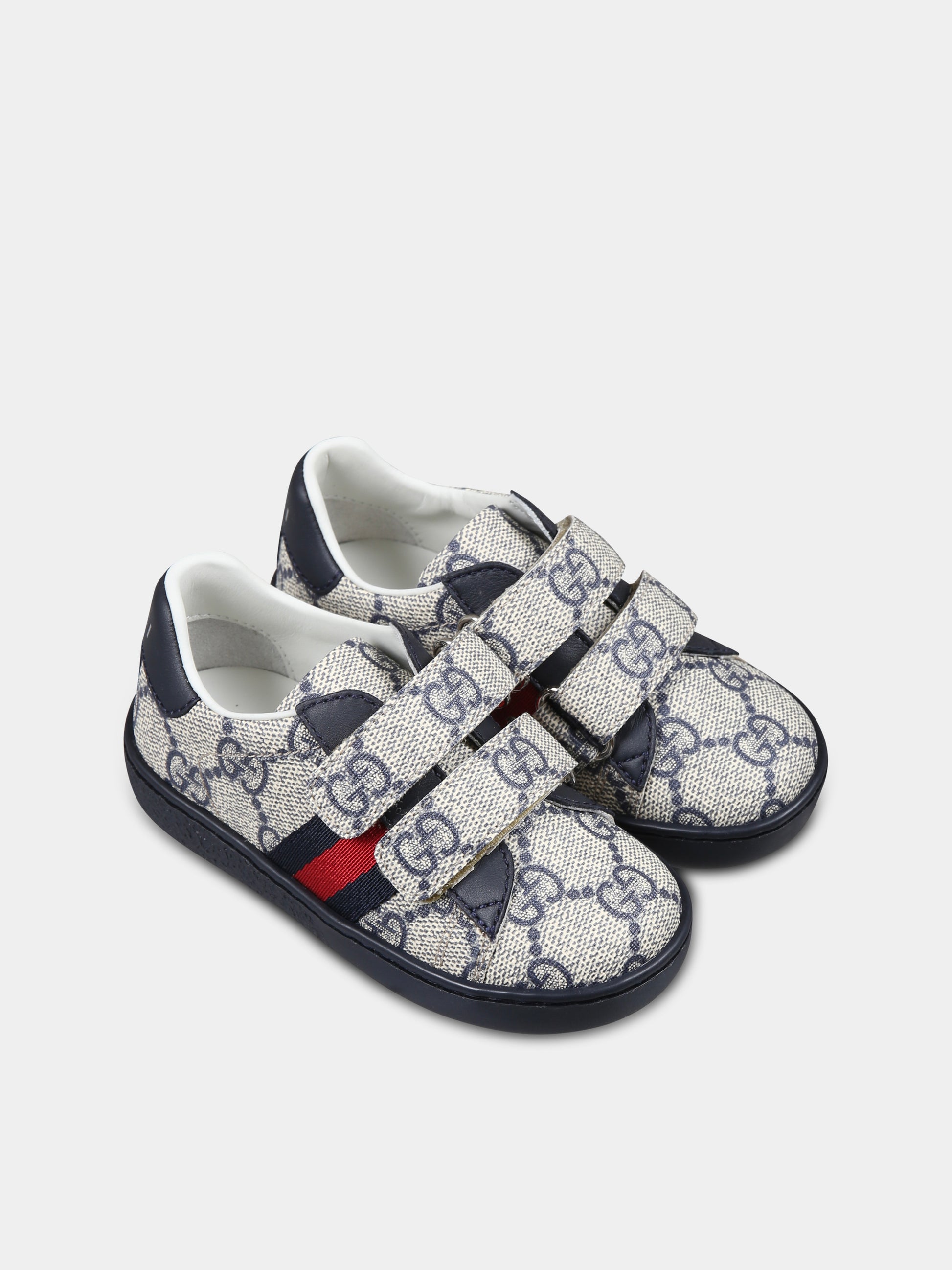 Sneakers multicolor per bambino con dettaglio Web,Gucci Kids,463088 FACYF 4055