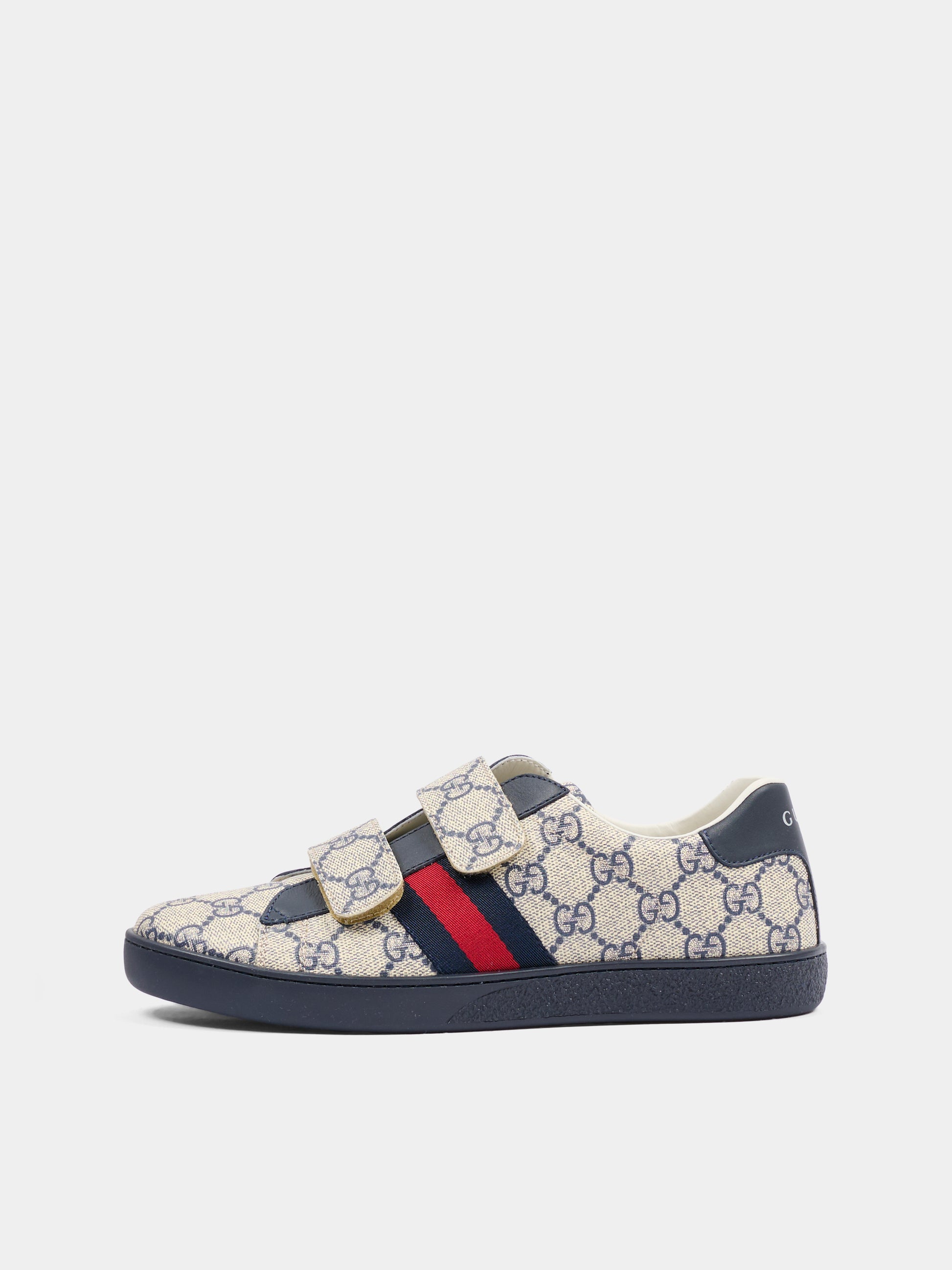 Sneakers Ace beige per bambini con dettaglio Web,Gucci Kids,463091 FACYF 4055