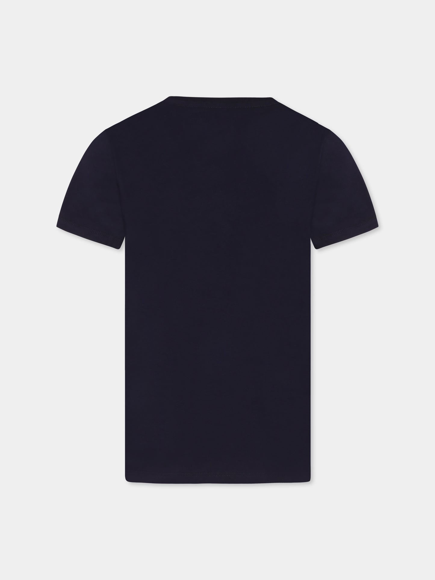 T-shirt blu per bambini con logo,Gucci Kids,561651 XJGPI 4392