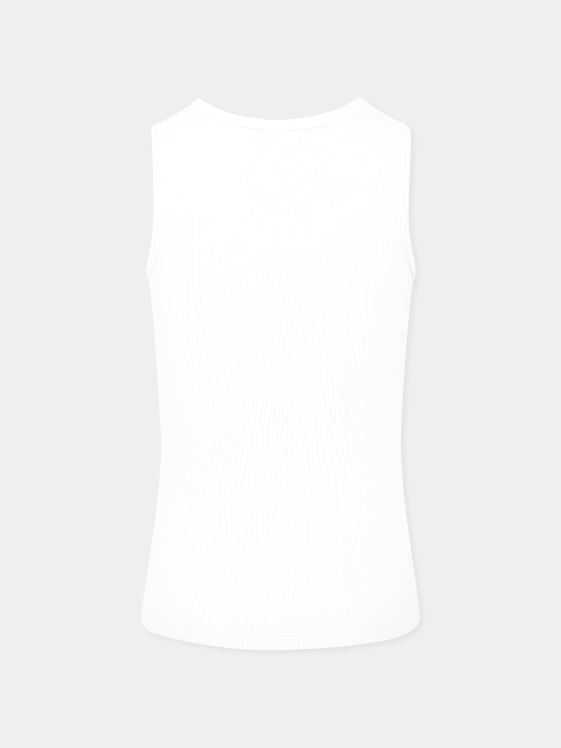 Canotta bianca per bambini con logo,Gucci Kids,808717 XJG0X 9214