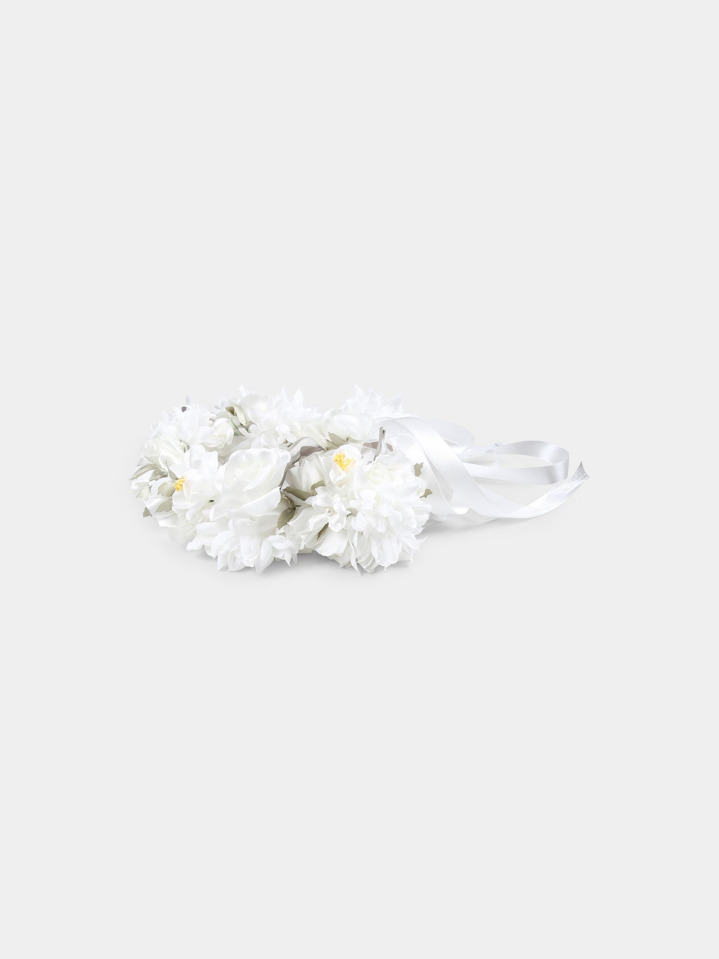 White headband for girl with roses