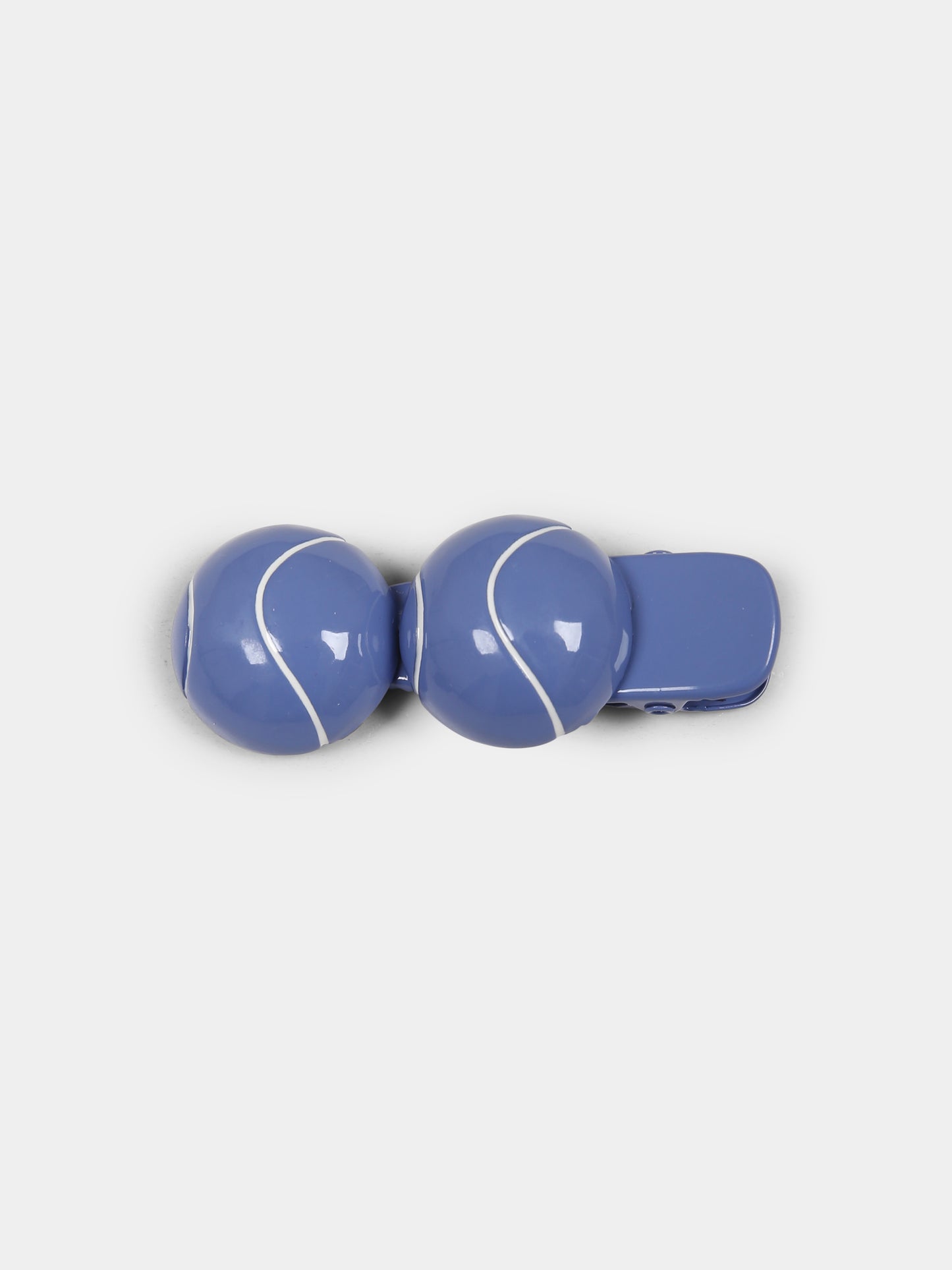 Set fermagli blu per bambina con logo e racchetta da tennis,Monnalisa,19E009 5075 0056