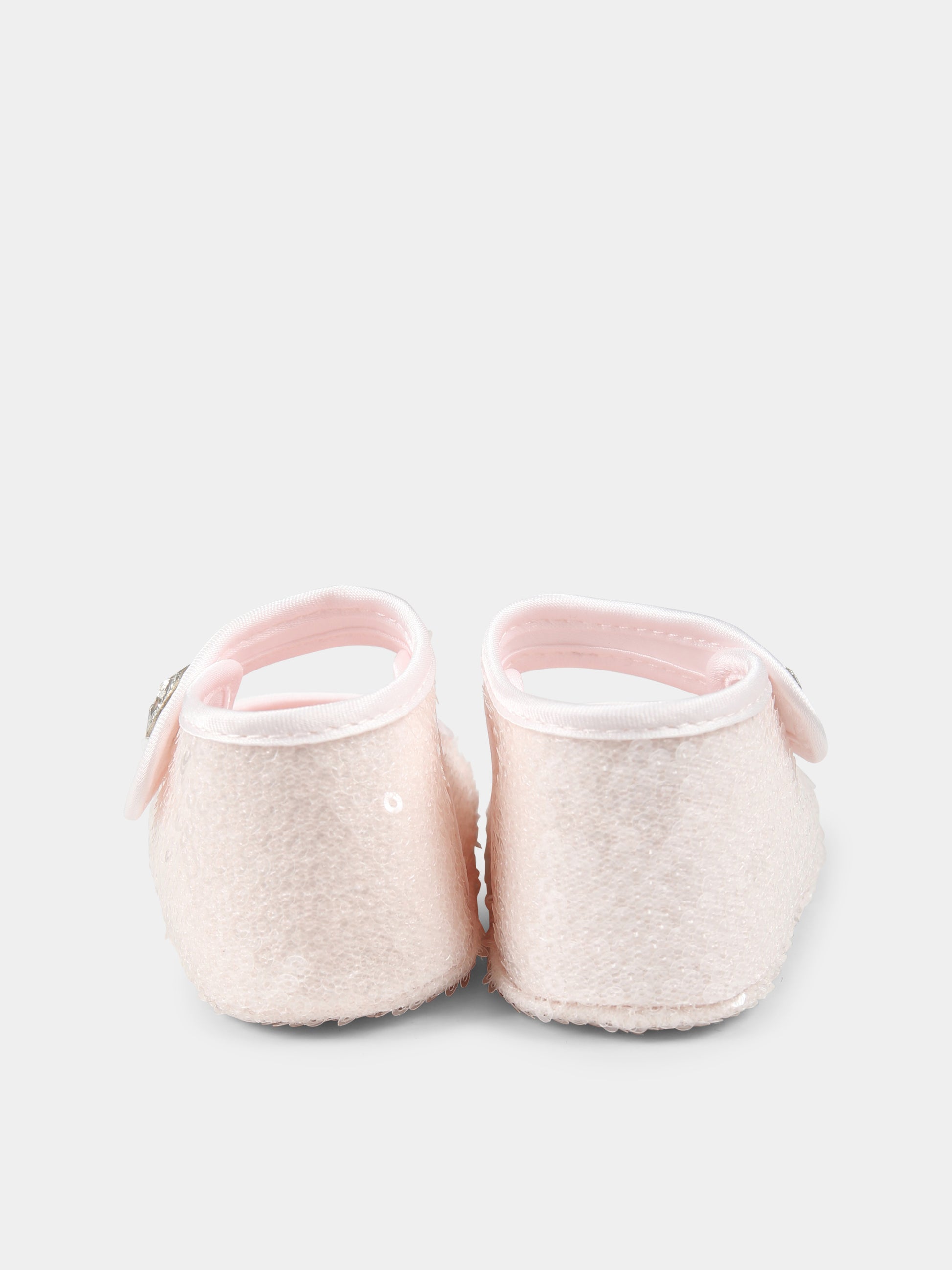 Ballerine rosa per neonata con paillettes,Monnalisa,73E006 5901 0092