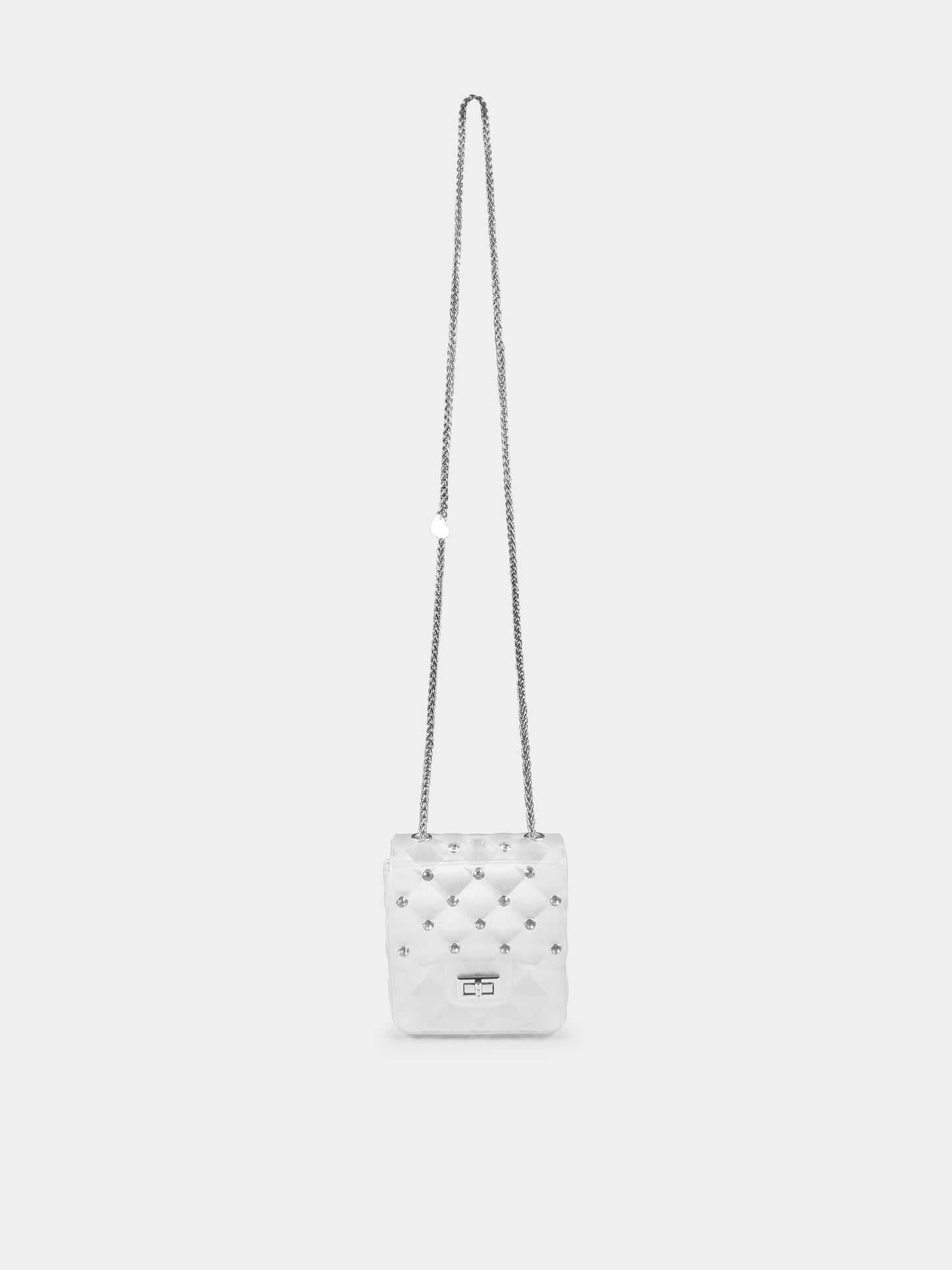 White bag for girl with crystals