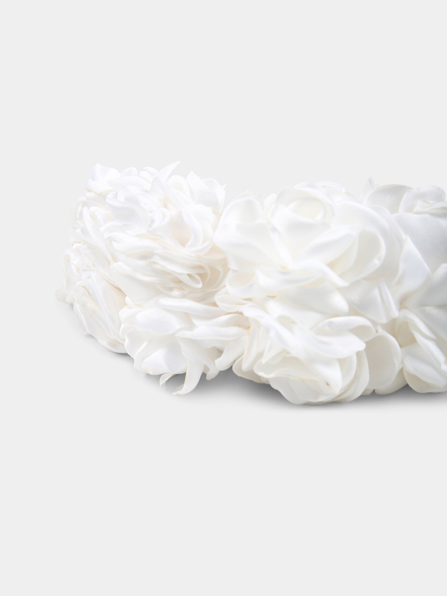 White headband for girl with flowers