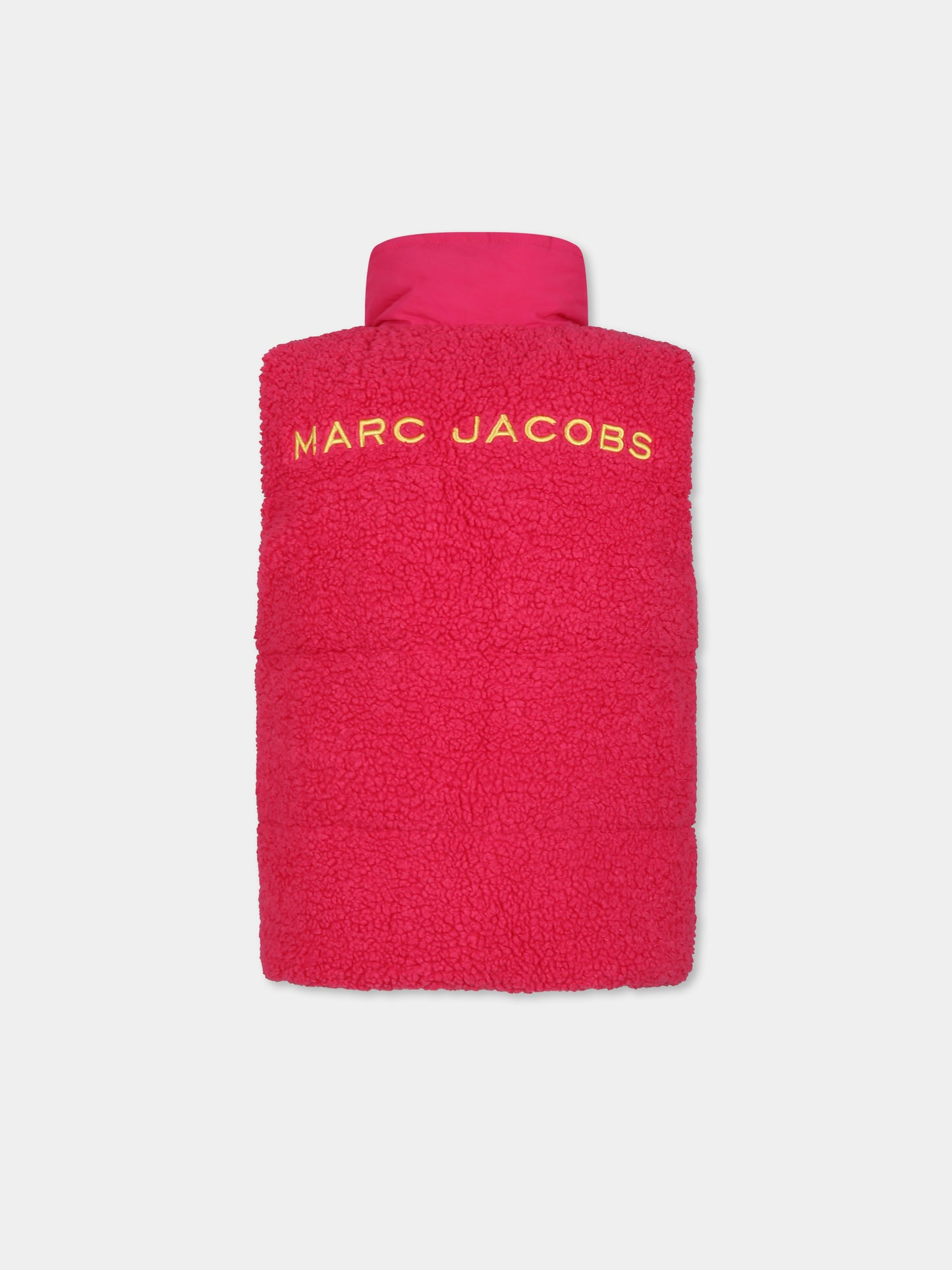 Gilet reversibile rosa per bambina con logo,Marc Jacobs,W16157 494