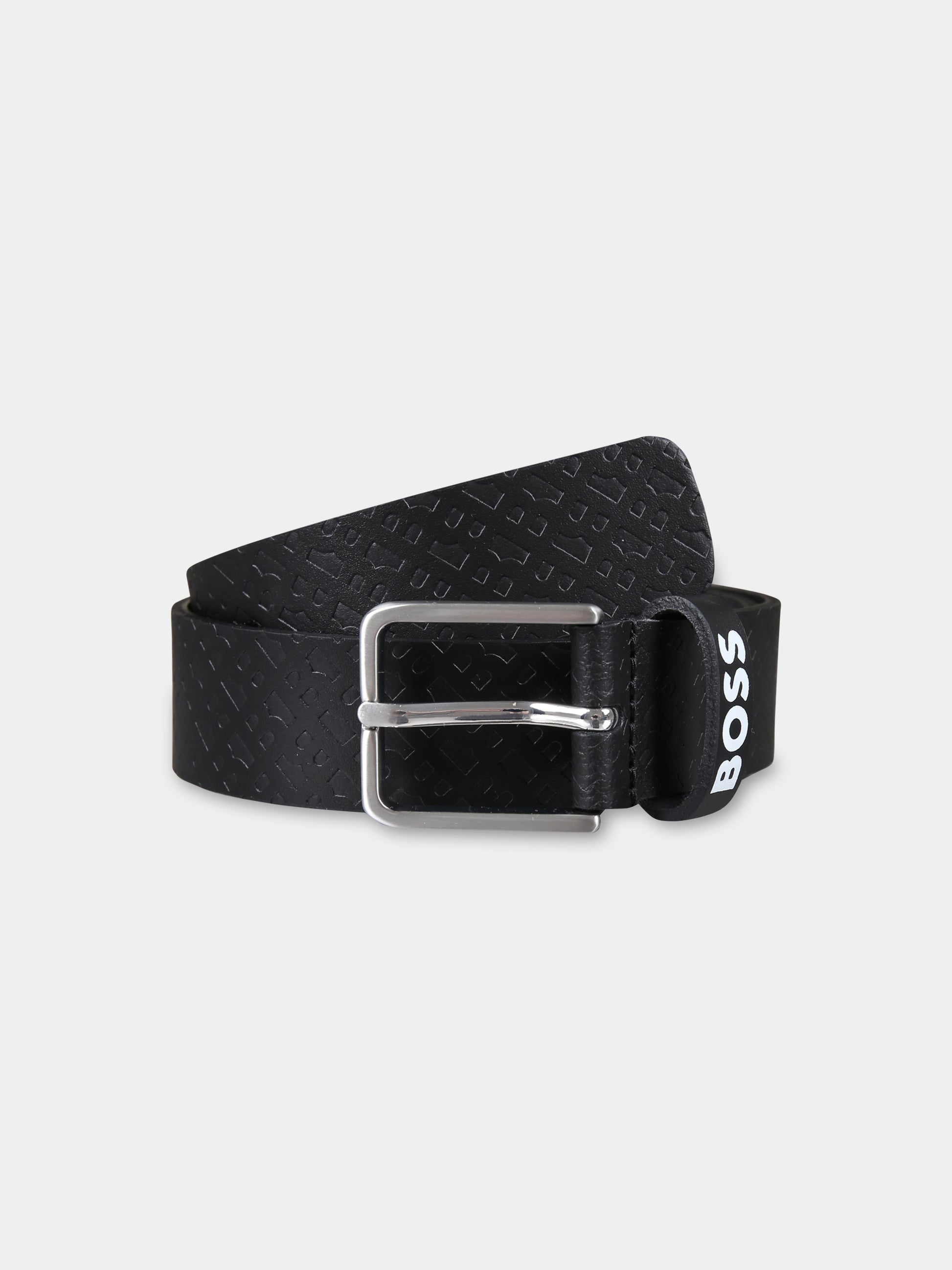 Cintura nera per bambino con logo,Boss,J20402 09B