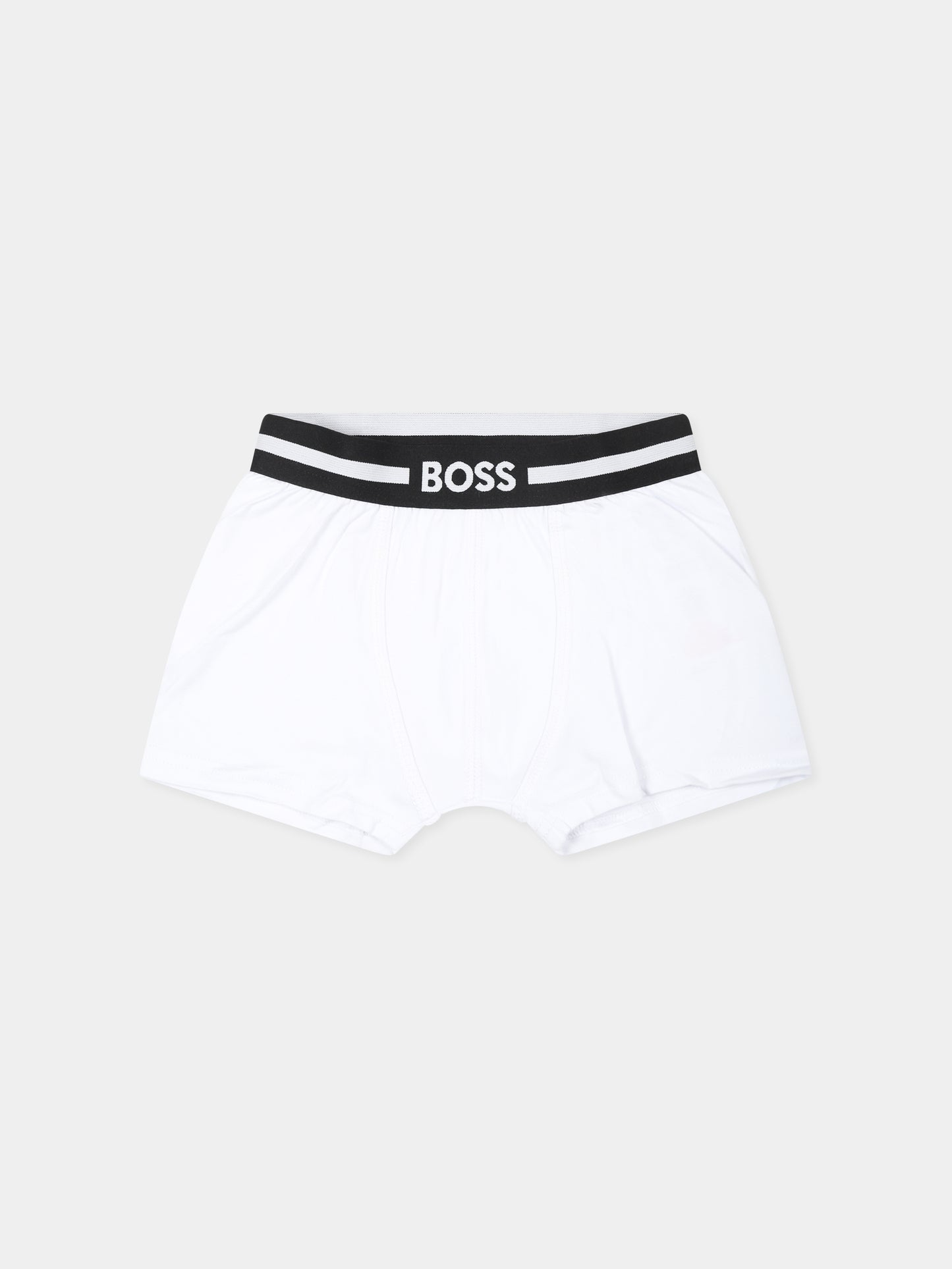 Set boxer nero per bambino con logo,Boss,J20418 09B