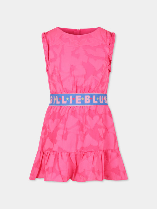 Vestito rosa per bambina con cuori,Billieblush,U12803 47A