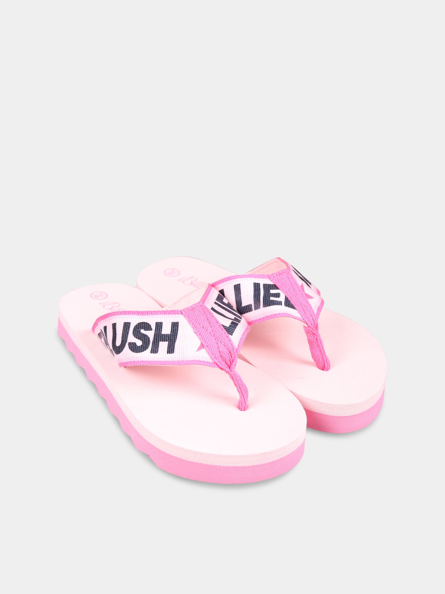 Infradito rosa per bambina con logo,Billieblush,U19341 462