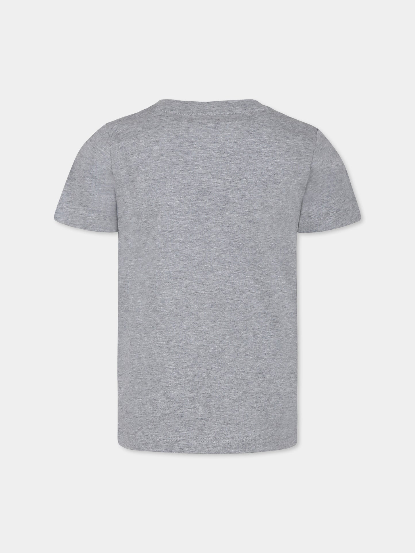 Grey t-shirt for boy with logo