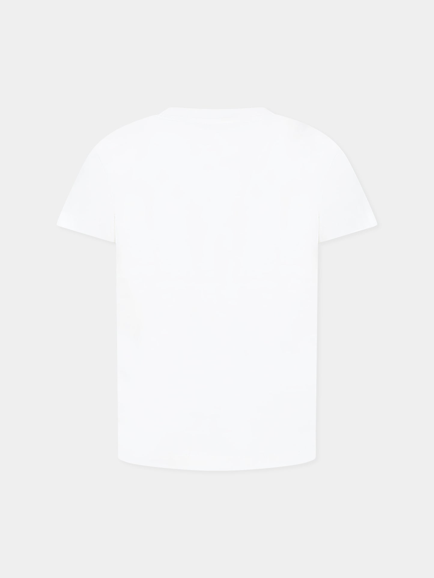 T-shirt bianca per bambini con logo,Versace,1018342 1A12976 2W450