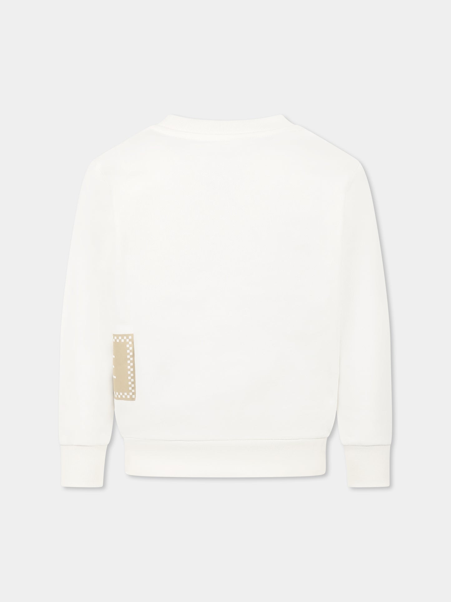 Felpa bianca per bambini con logo,Versace,1018577 1A13251 2WL50