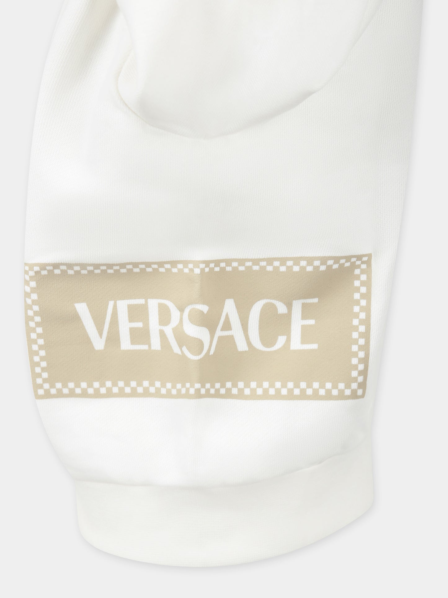 Felpa bianca per bambini con logo,Versace,1018577 1A13251 2WL50