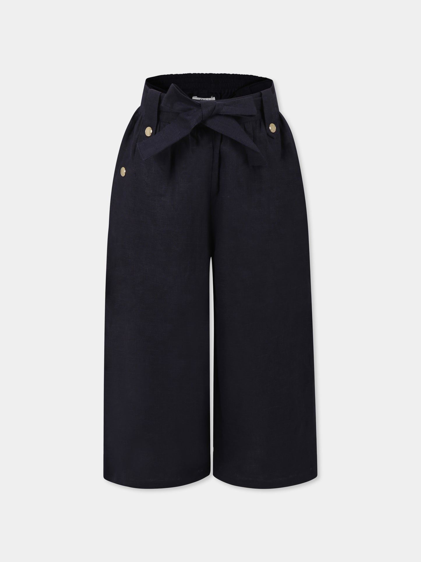 Pantaloni blu per bambina,Chloé Kids,C20601 859